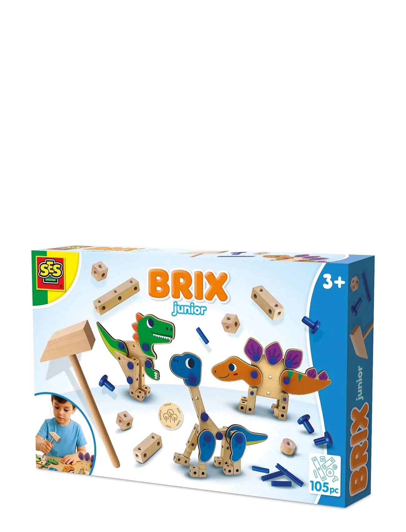 SES Creative Brix Junior - Dinosaurs - Byggeklodser & Byggesæt - MULTI / multi