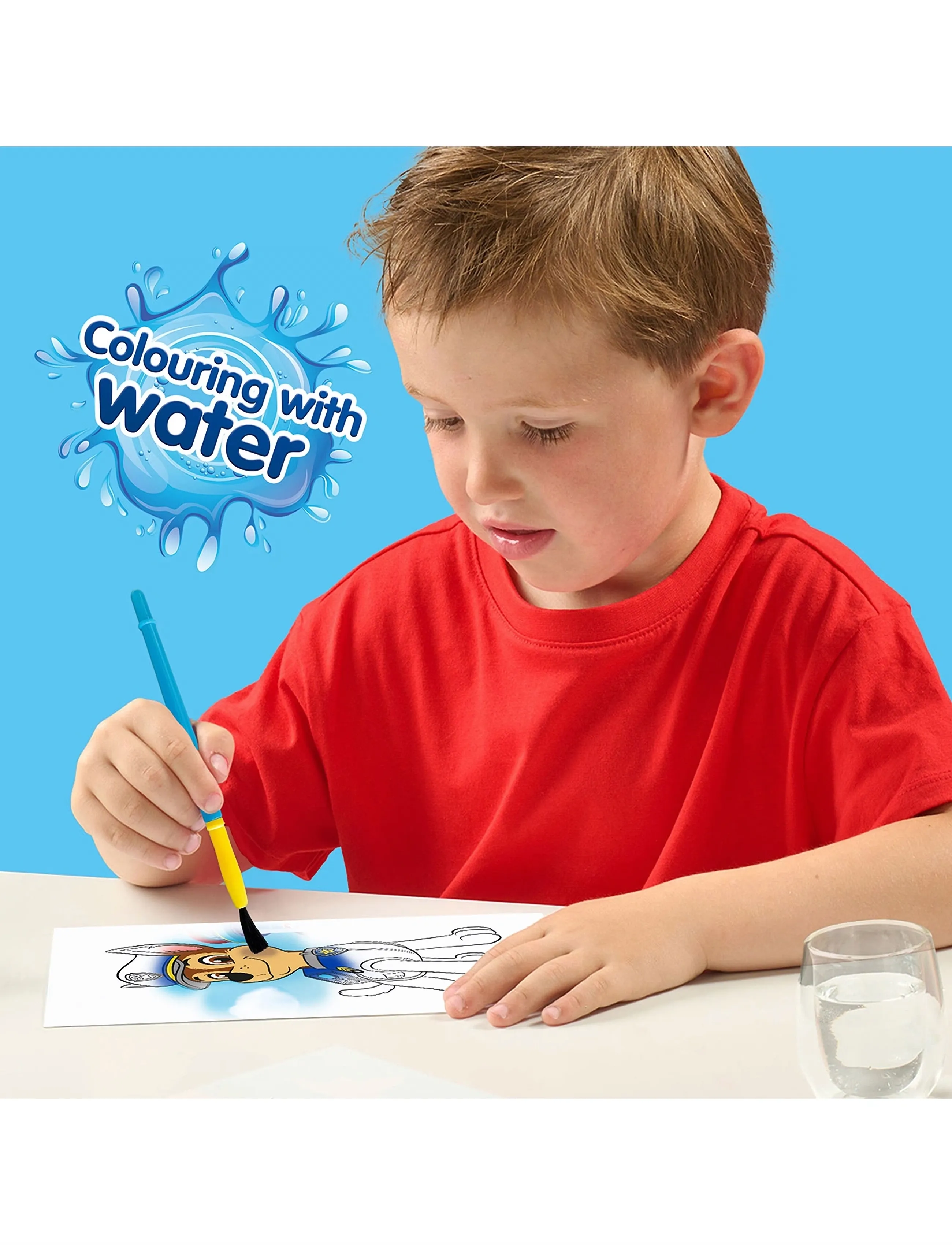 SES Creative Paw Patrol - Colouring With Water, One Size, Multi/patterned, Tegning > Maling, Børn