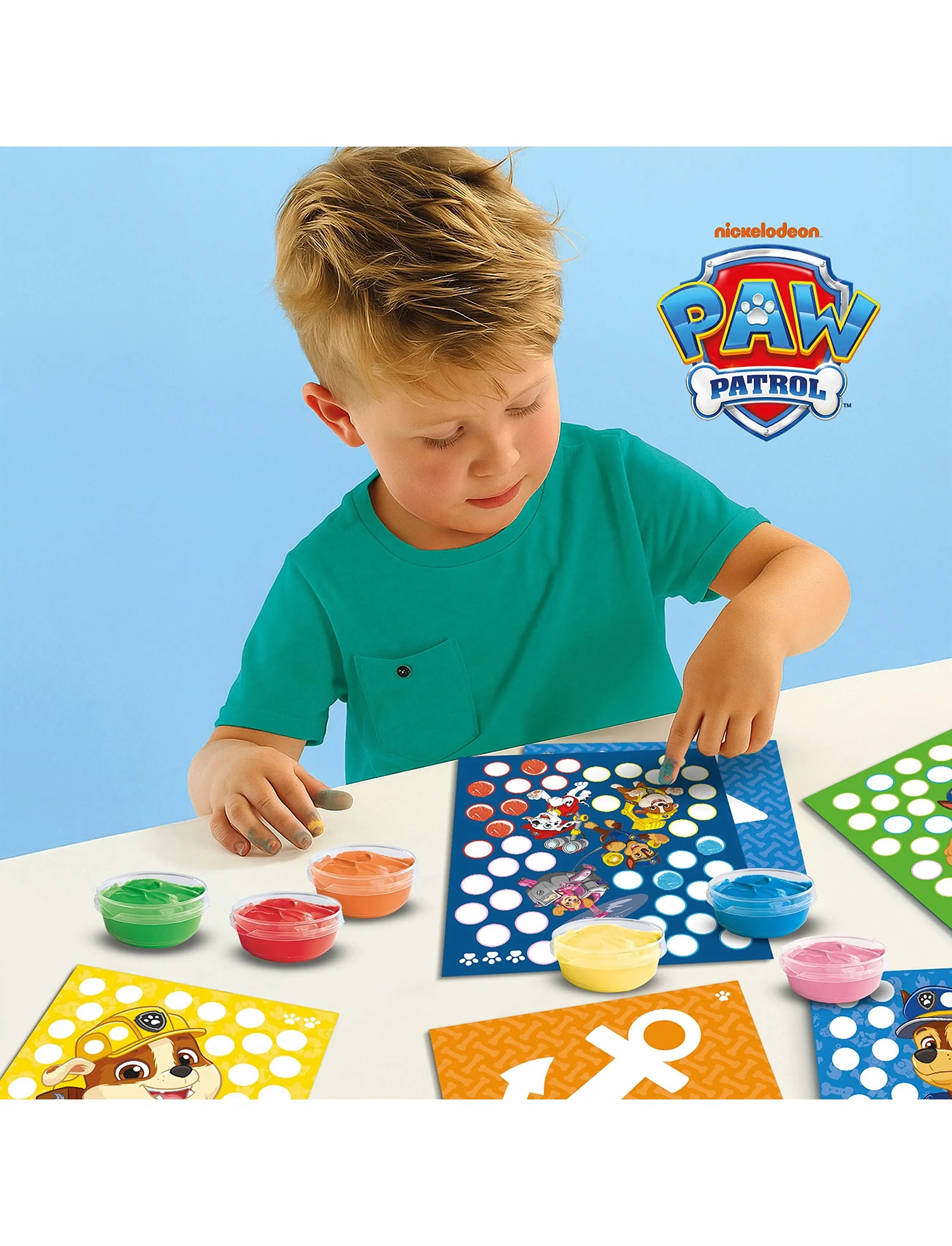 SES Creative Paw Patrol Fingerpaint Print Art, One Size, Drawing, Mehrfarbig/gemustert - Paints, Kinder