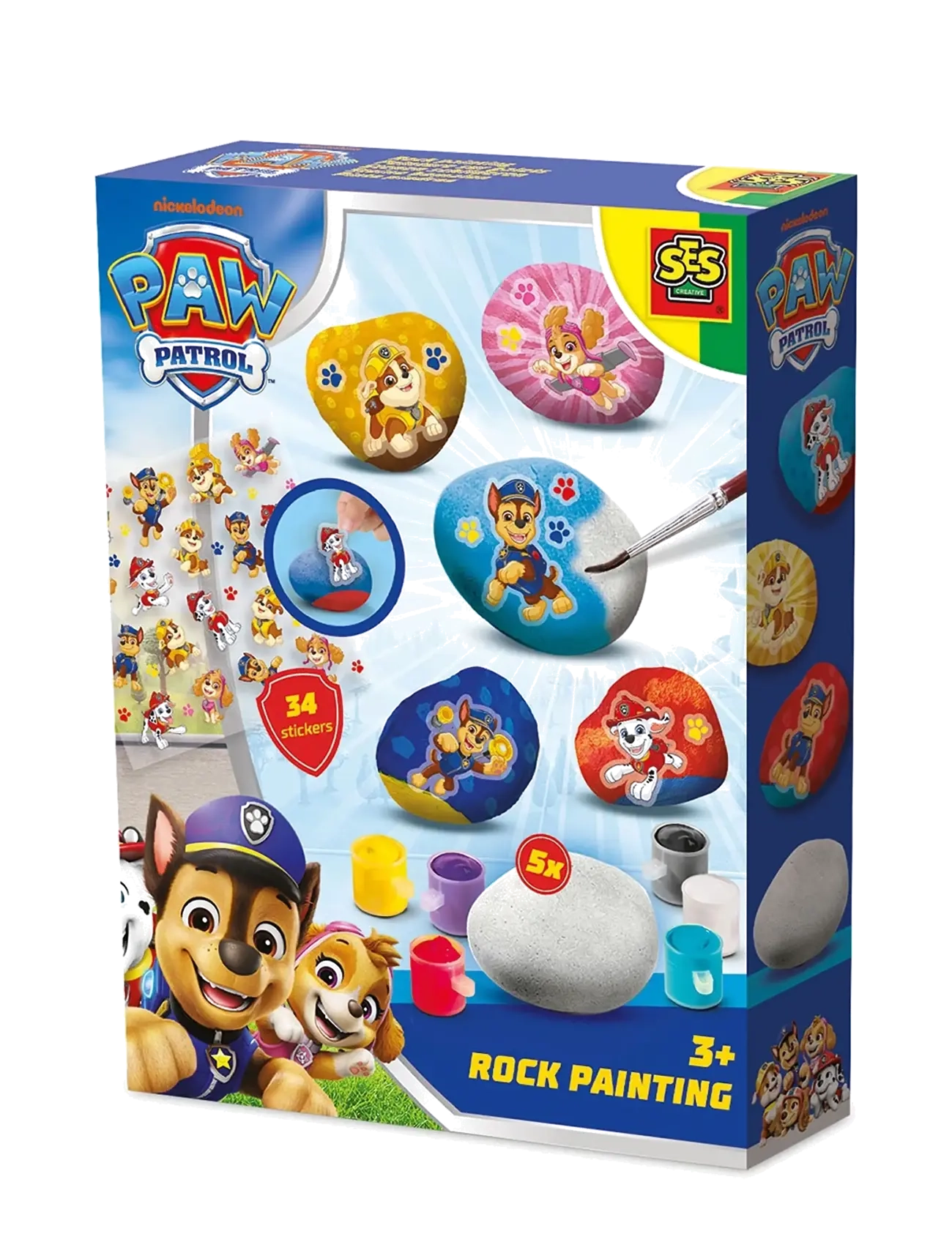 SES Creative Paw Patrol Rock Painting, Børn, Craft Sæt, Multi/mønstret, Str: ONE SIZE