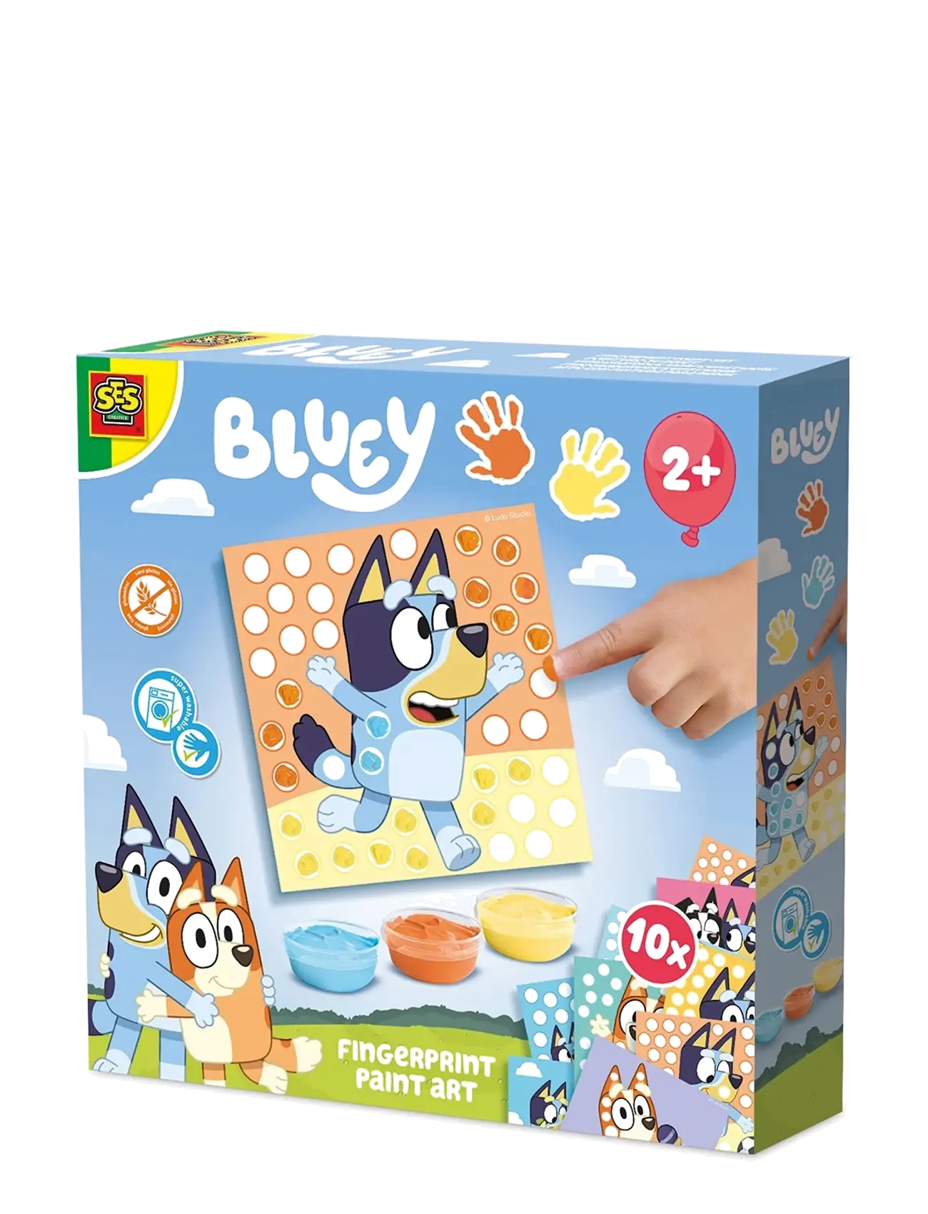 SES Creative Bluey - Fingerpaint - Print Art - Drawing & Crafts - MULTI / multi