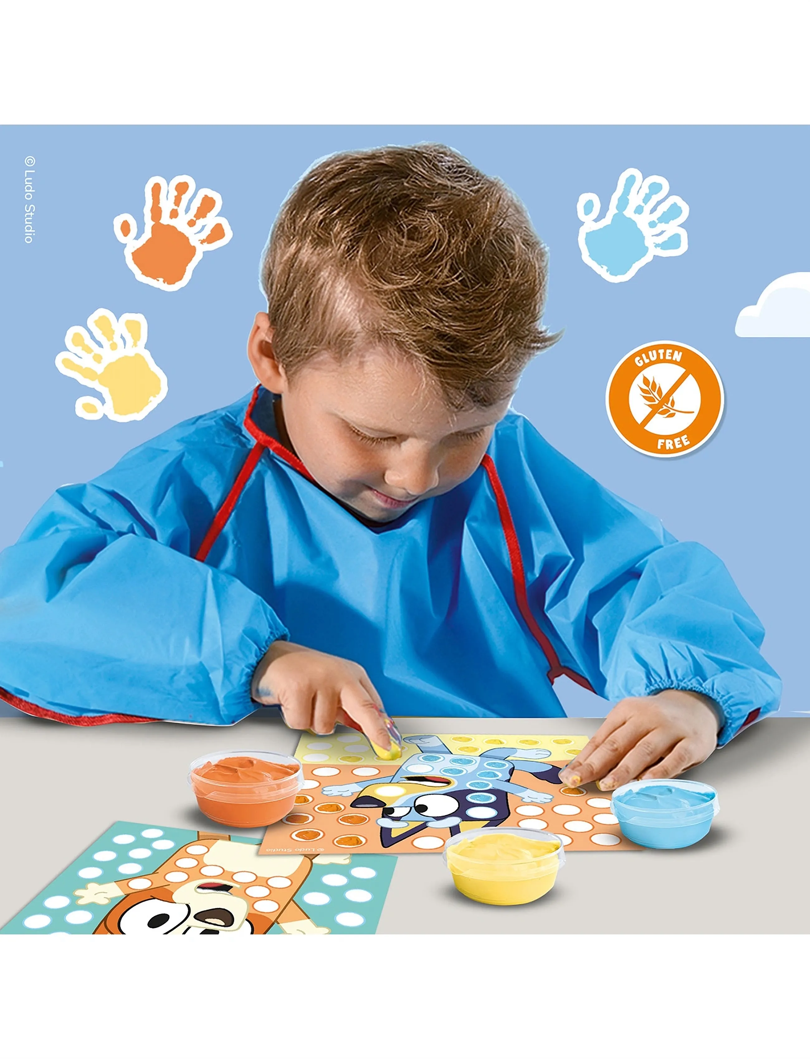 SES Creative Bluey Fingerpaint Print Art, One Size, Drawing, Mehrfarbig/gemustert - Paints, Kinder