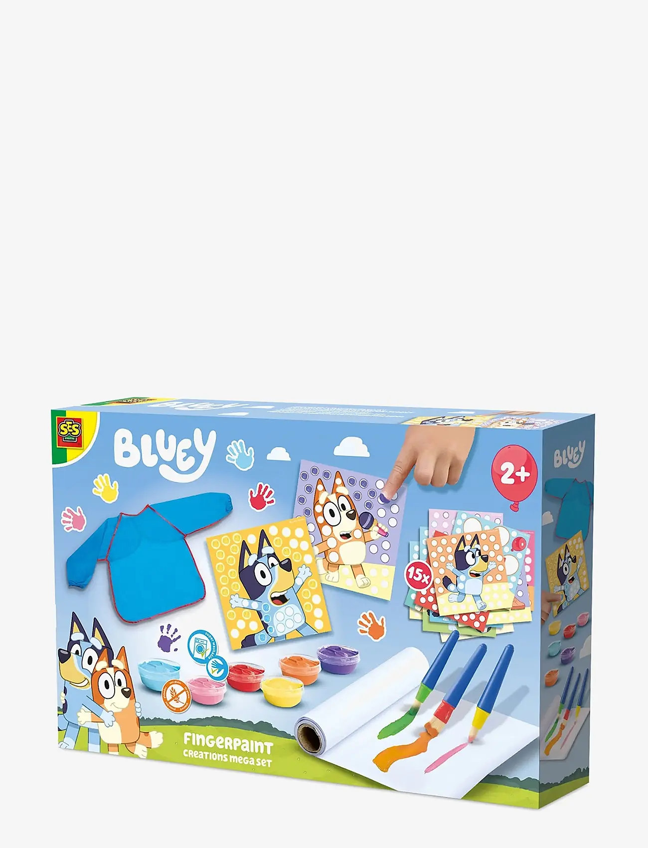 SES Creative - Bluey - Fingerpaint - Creations Mega Set - maling - multi - 1