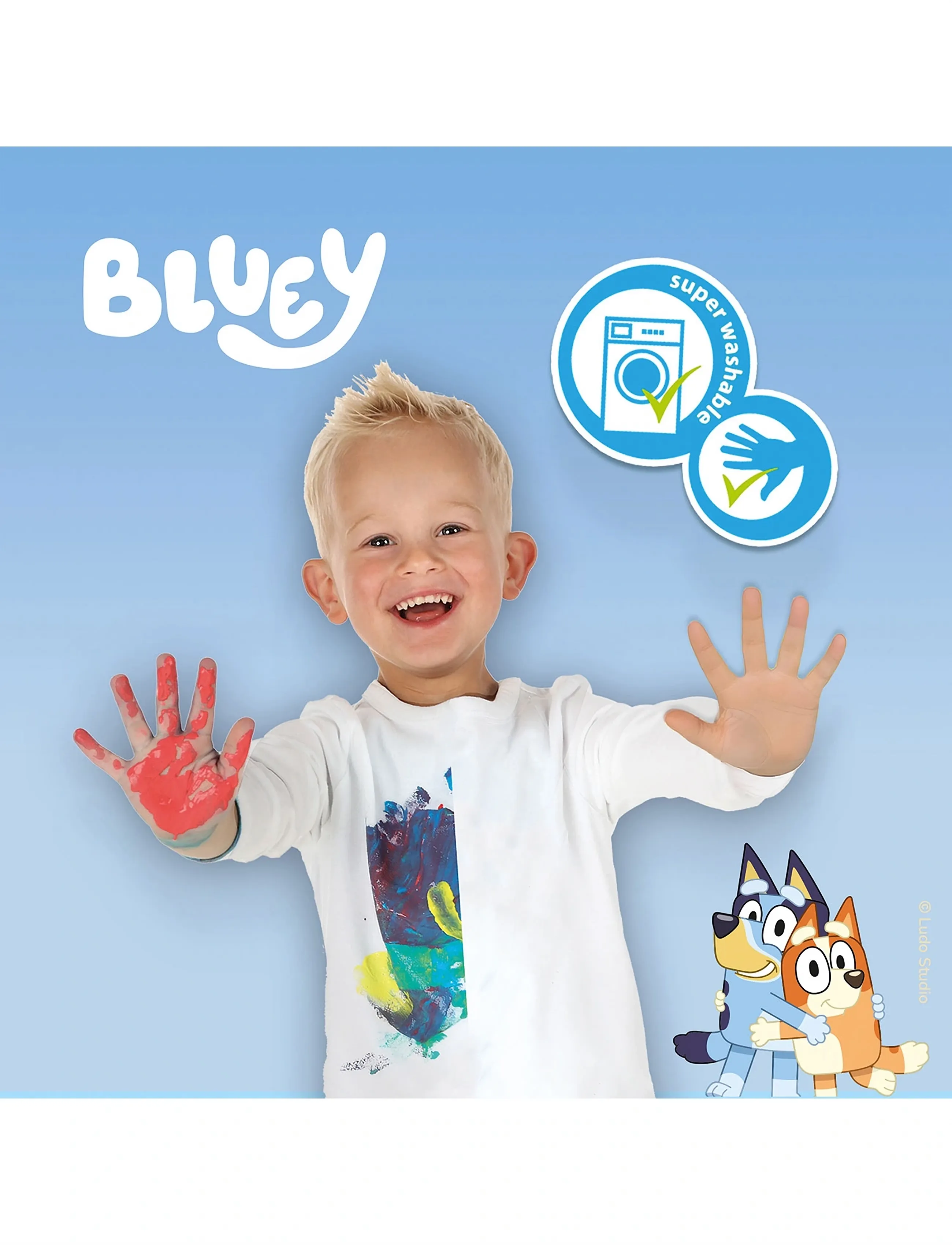 SES Creative - Bluey - Fingerpaint - Creations Mega Set - värvid - multi - 3