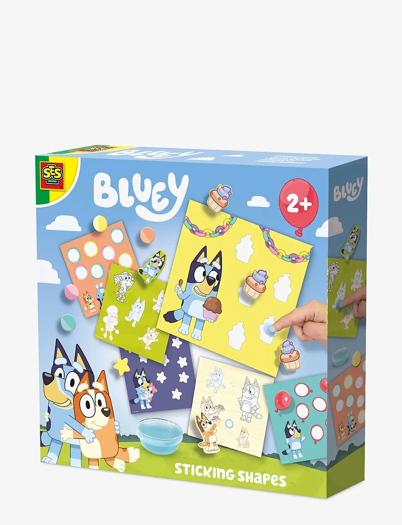 SES Creative - Bluey - Sticking Shapes - kreasæt - multi - 1