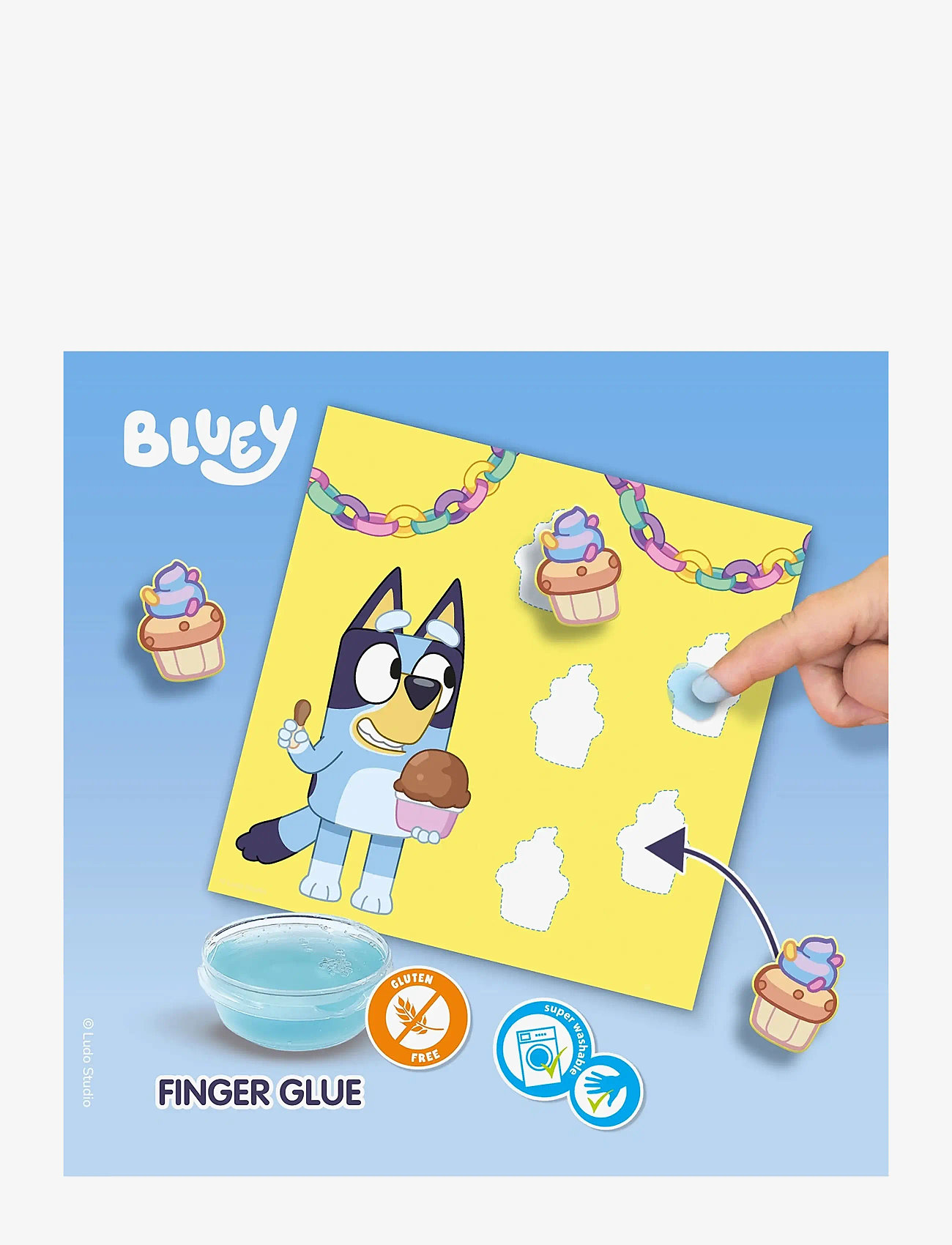 SES Creative - Bluey - Sticking Shapes - kreasæt - multi - 2