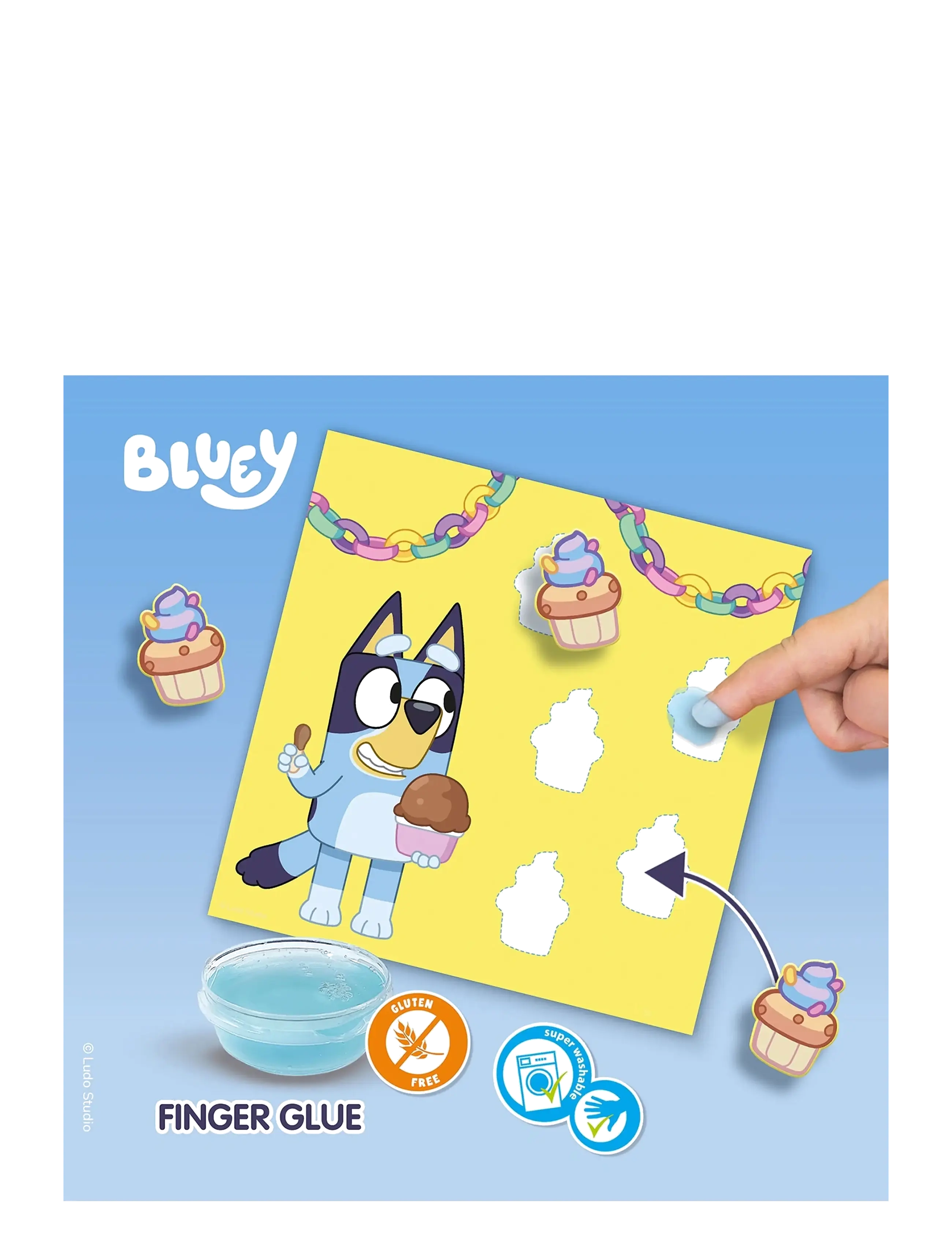 SES Creative - Bluey - Sticking Shapes - kit de loisirs créatifs - multi - 2
