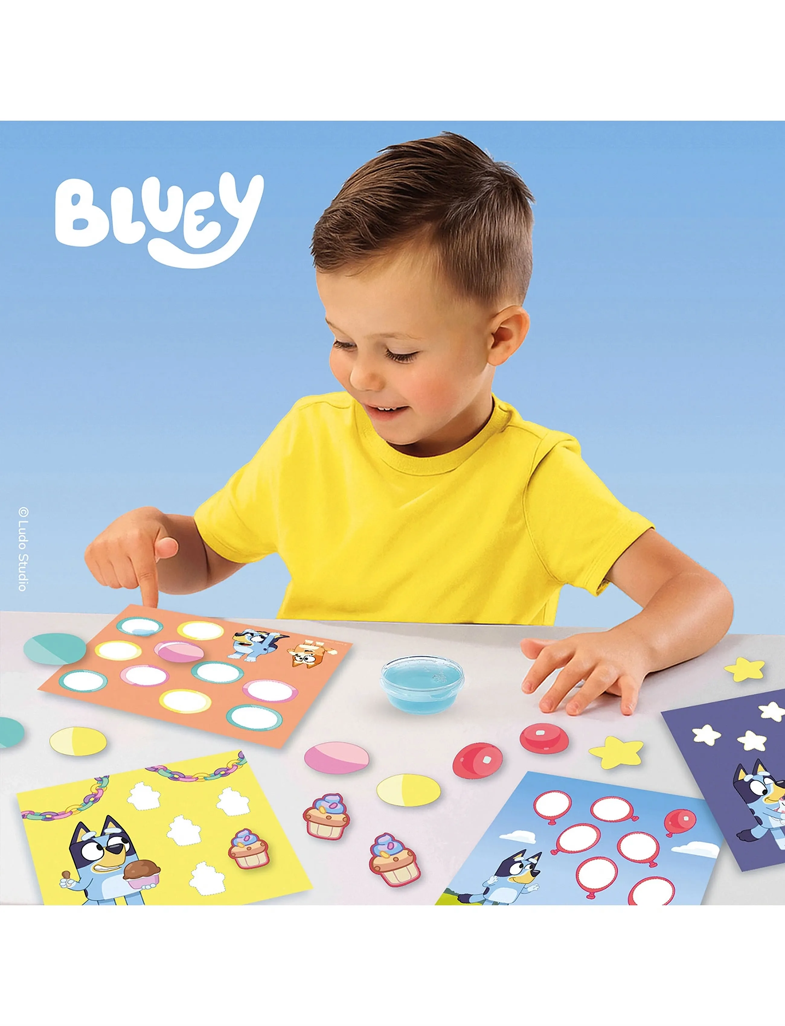 SES Creative Bluey Sticking Shapes, One Size, Craft, Mehrfarbig/gemustert - Craft Sets, Kinder