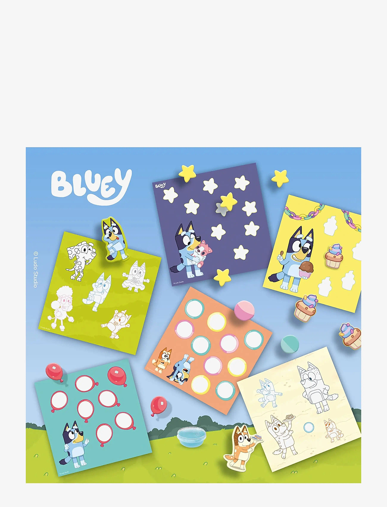 SES Creative - Bluey - Sticking Shapes - kreasæt - multi - 3