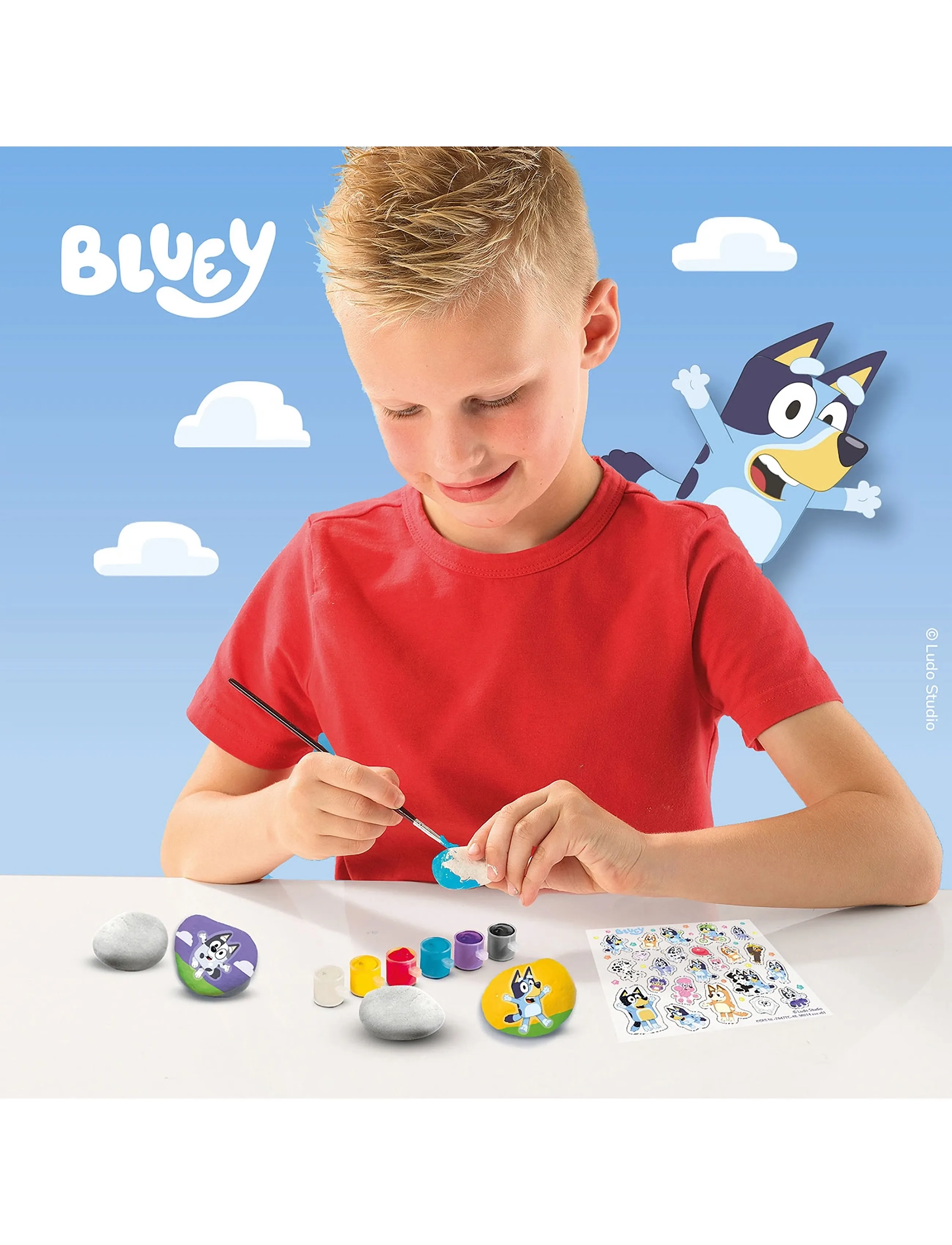SES Creative Bluey Rock Painting, One Size, Craft, Blau - Craft Sets, Kinder