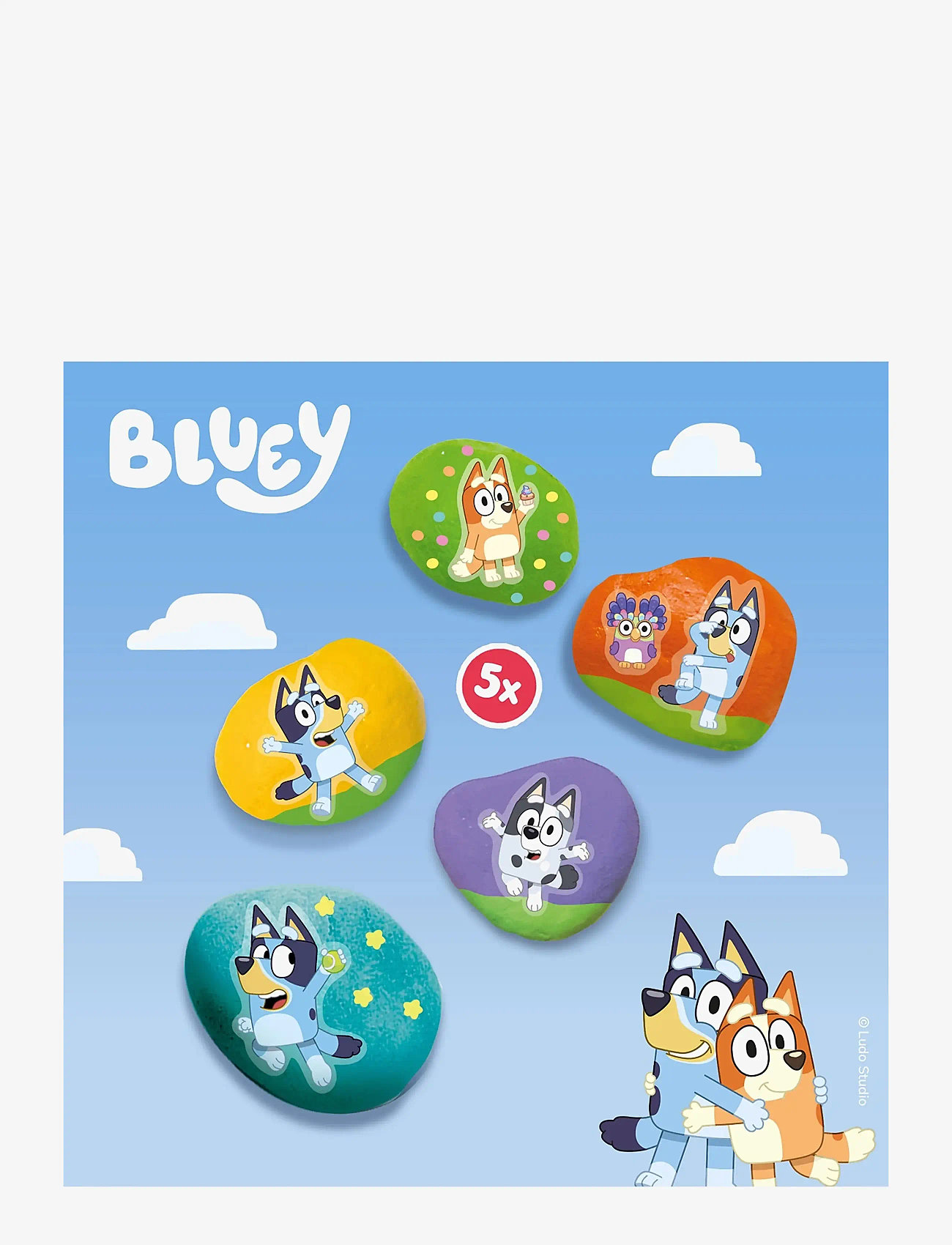 SES Creative - Bluey - Rock Painting - käsitöökomplekt - multi - 3
