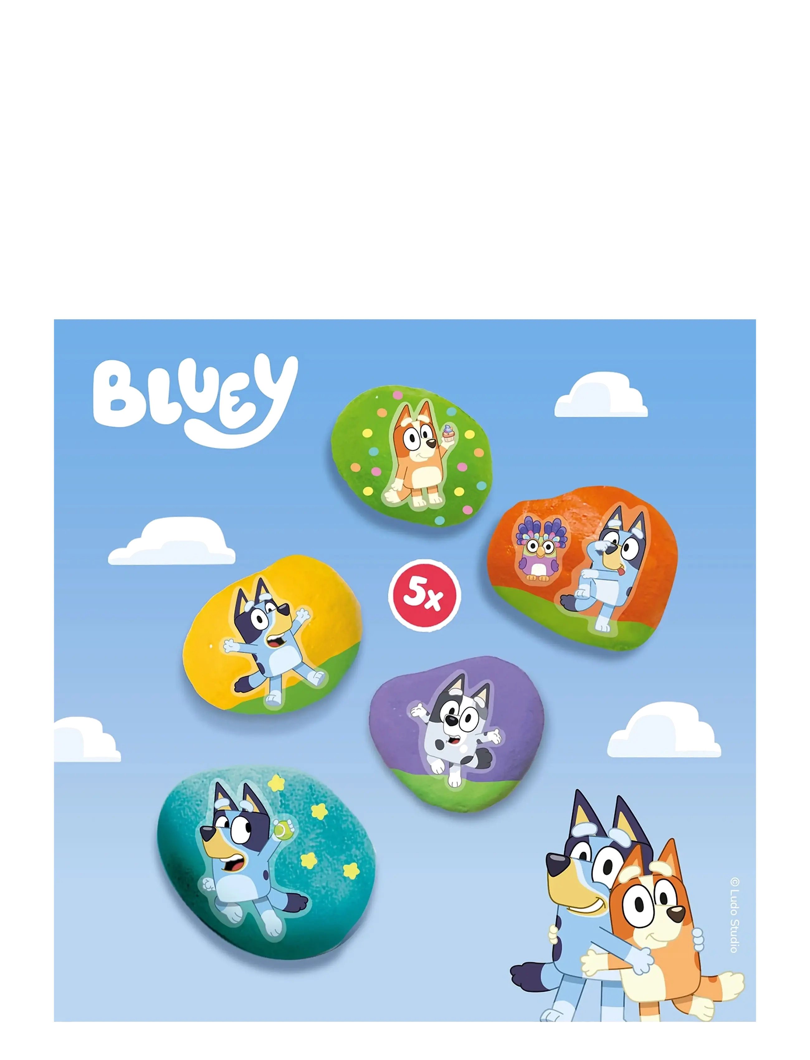 SES Creative - Bluey - Rock Painting - knutselset - multi - 3