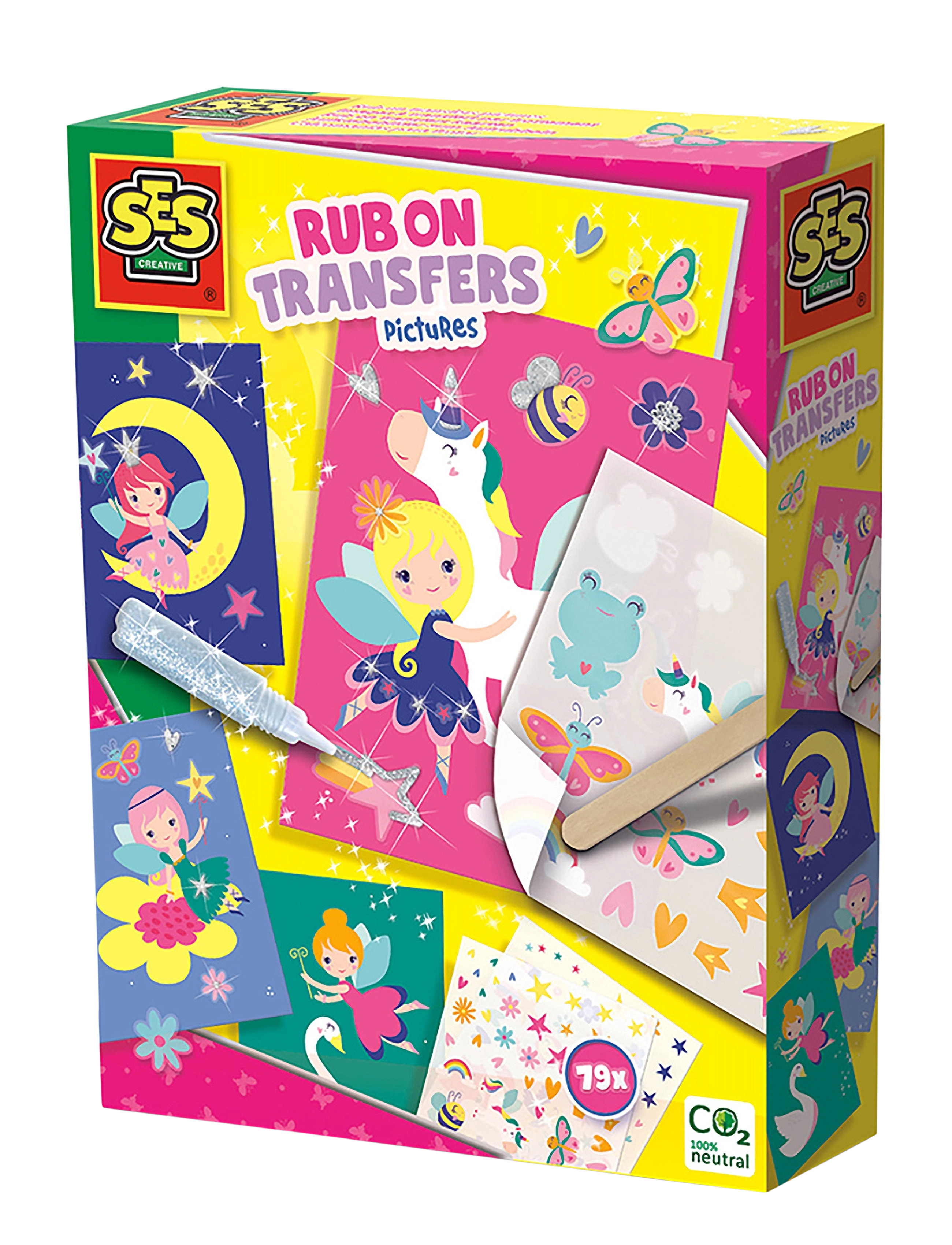 SES Creative Rub On Transfers Pictures, One Size, Craft, Mehrfarbig/gemustert - Craft Sets, Kinder