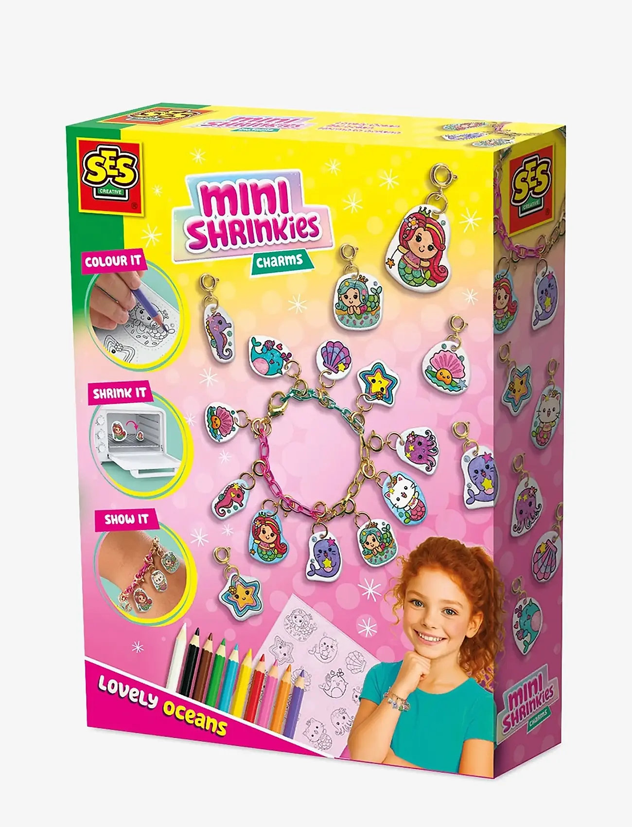 SES Creative - Shrink Film - Mini Shrinkies - Charms Lovely Ocean - käsitöökomplekt - multi - 1