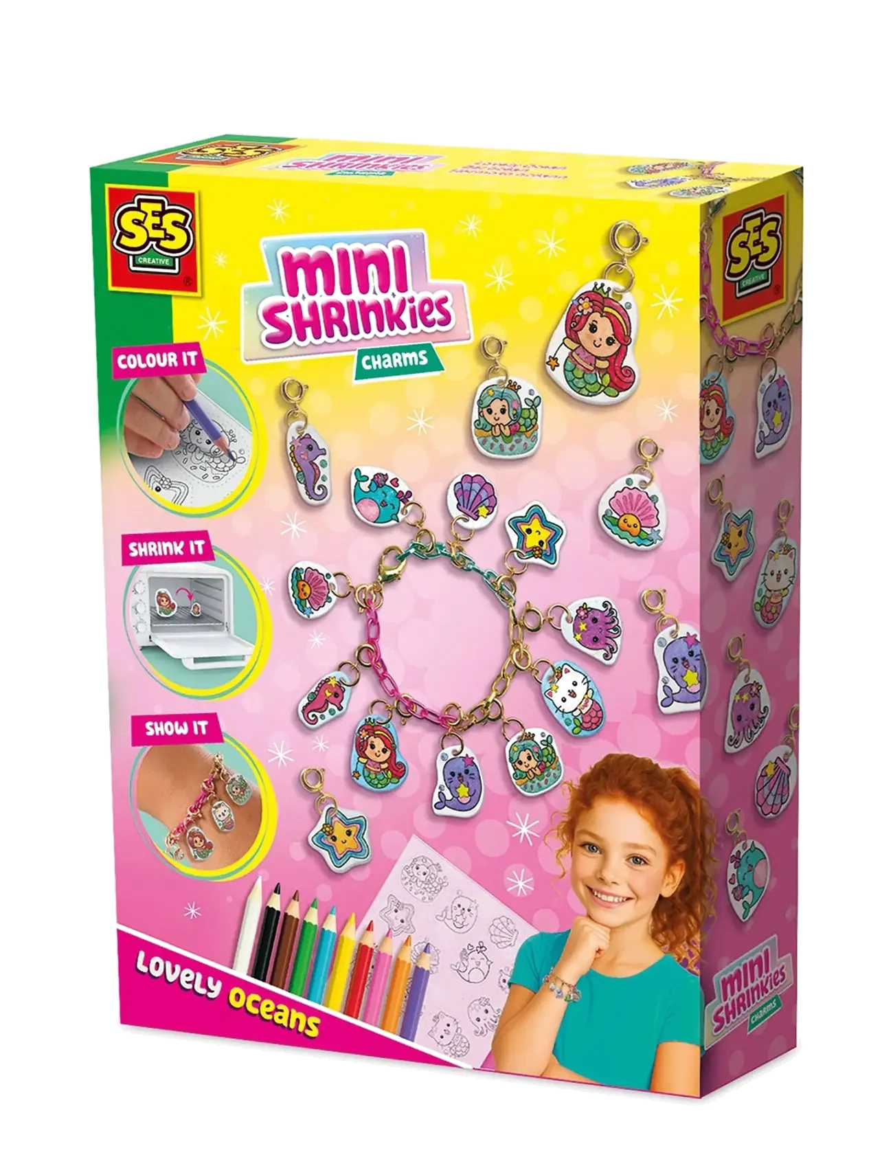 SES Creative Shrink Film - Mini Shrinkies - Charms Lovely Ocean - Drawing & Crafts - MULTI / multi