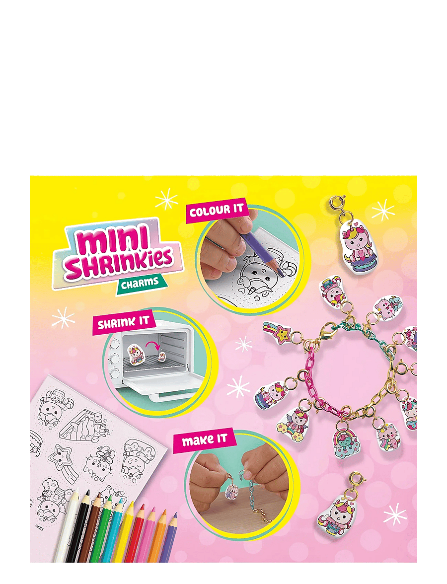 SES Creative - Shrink Film - Mini Shrinkies - Charms Unicorn Sweeties - ehted & aksessuaarid - multi - 2