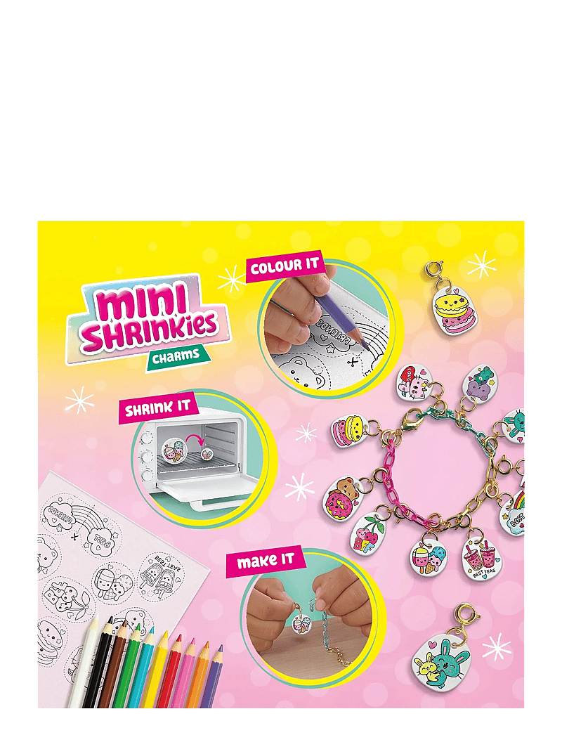SES Creative - Shrink Film - Mini Shrinkies - Charms Best Friends - käsitöökomplekt - multi - 2