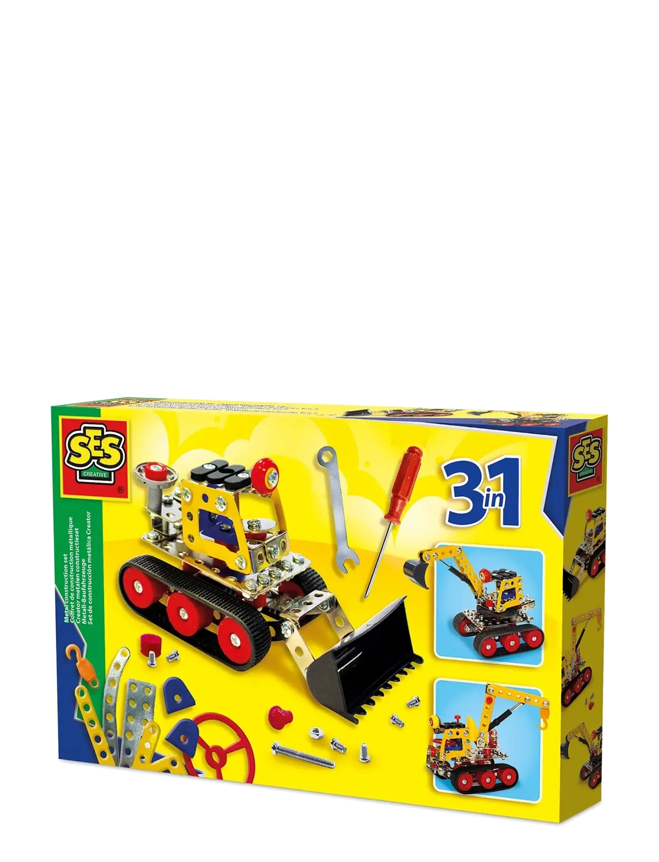 SES Creative Construction Set - Construction Vehicles 3in1 - metal - Byggeklodser & Byggesæt - MULTI / multi