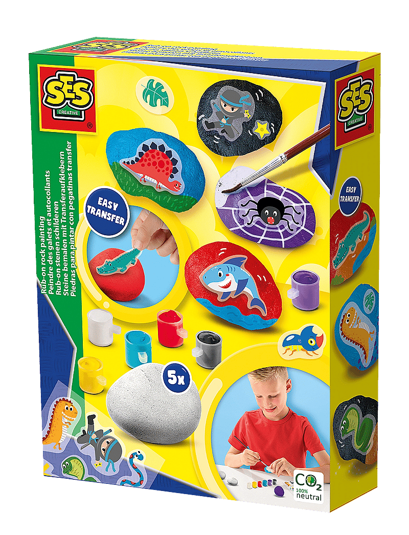 SES Creative - Rock Painting- Transfer Stickers - värvimis- & käsitööraamatud - multi - 1
