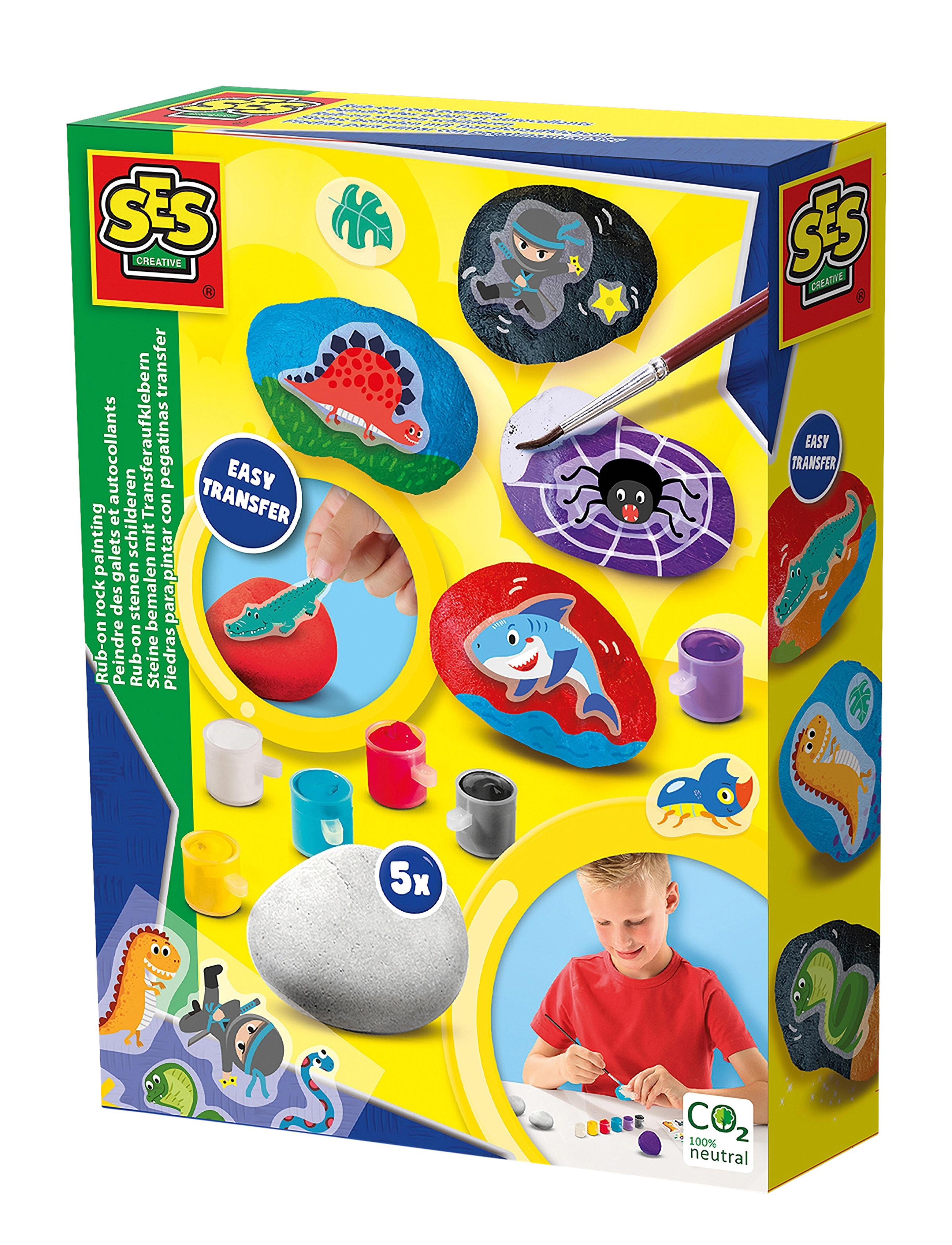 SES Creative Rock Painting- Transfer Stickers - Joonistamine - MULTI / multi