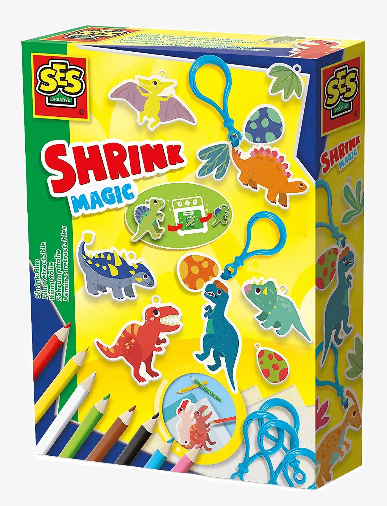 SES Creative - Shrink Foil - Dinosaur Keychains - bastelset - multi - 0