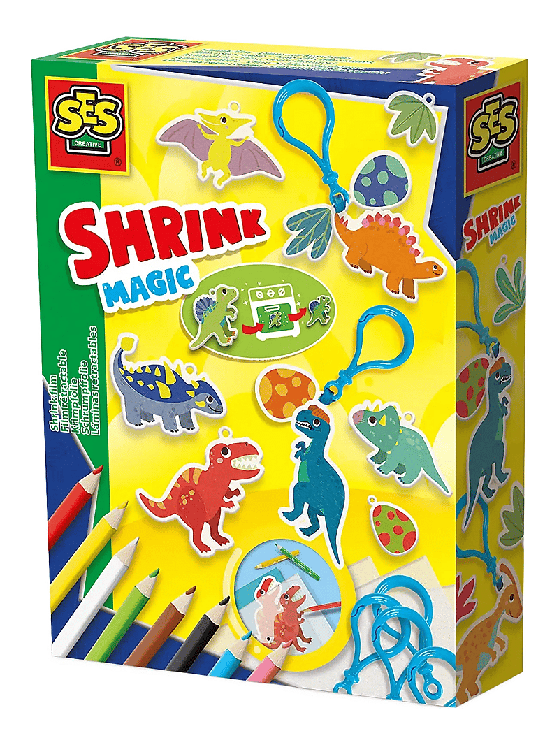SES Creative - Shrink Foil - Dinosaur Keychains - bastelset - multi - 0