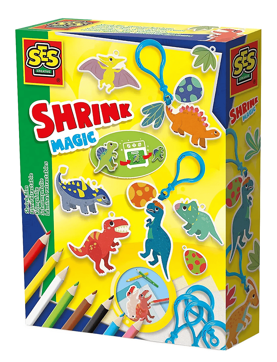 SES Creative - Shrink Foil - Dinosaur Keychains - käsitöökomplekt - multi - 1