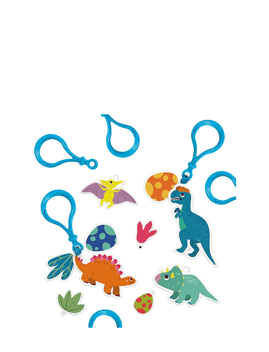 SES Creative - Shrink Foil - Dinosaur Keychains - käsitöökomplekt - multi - 2