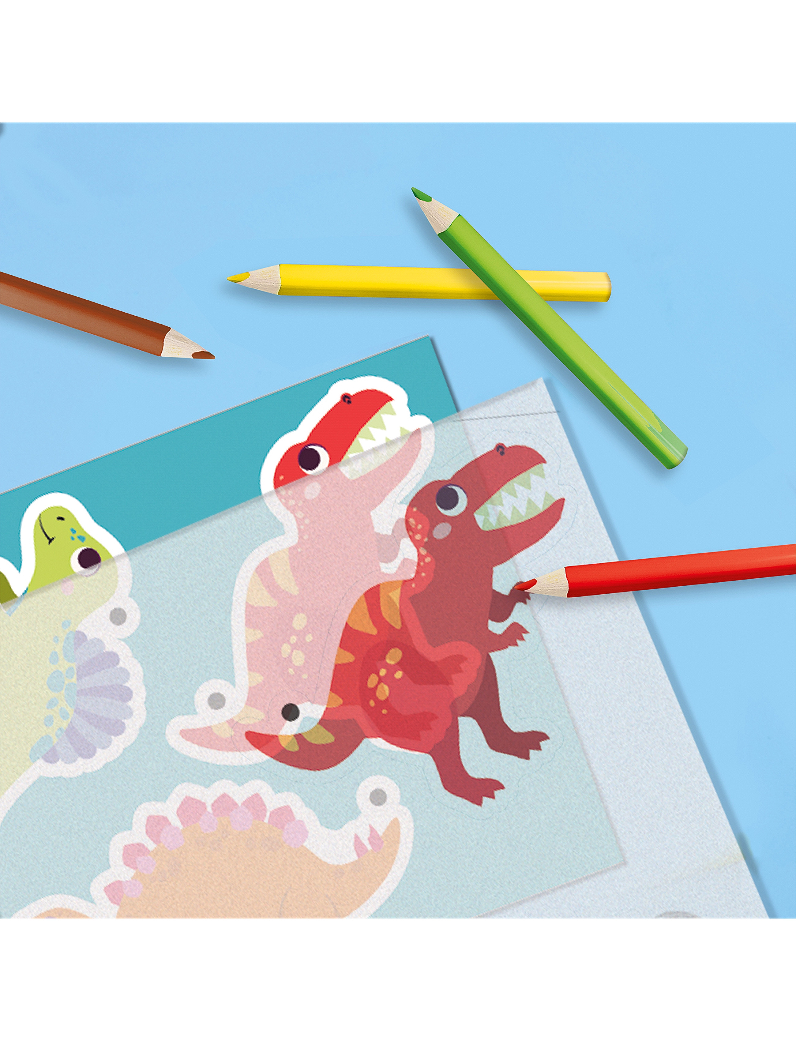 SES Creative - Shrink Foil - Dinosaur Keychains - käsitöökomplekt - multi - 4
