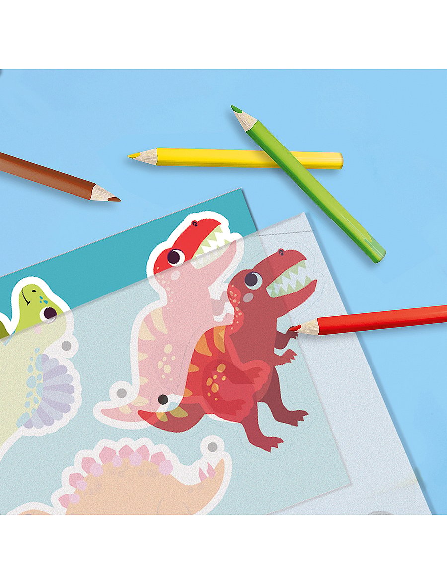 SES Creative - Shrink Foil - Dinosaur Keychains - käsitöökomplekt - multi - 4
