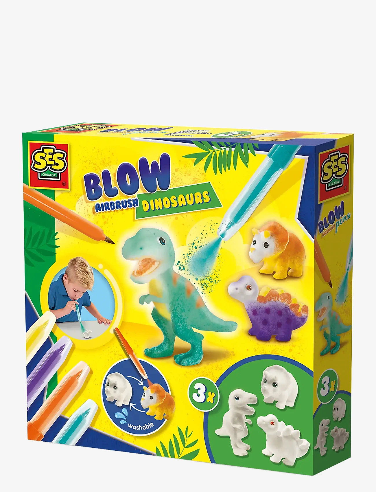 SES Creative - Blow Pens - Airbrush Dinosaurs - maalit - multi - 1