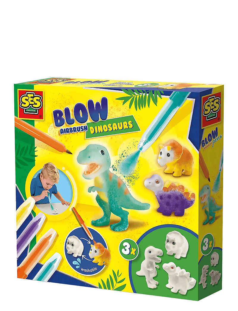 SES Creative - Blow Pens - Airbrush Dinosaurs - farben - multi - 1