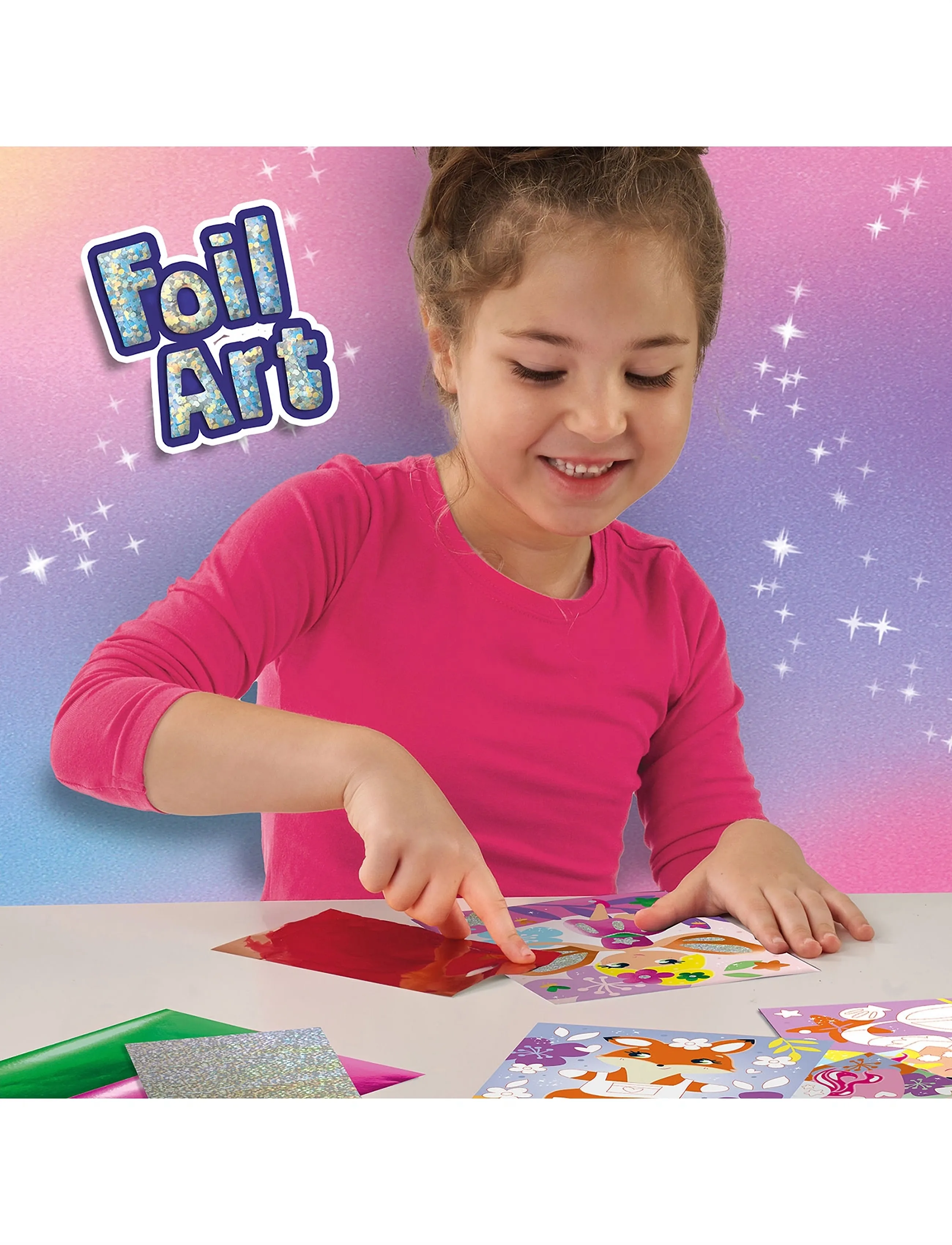 SES Creative Foil Stickers - Fairyland Friends, One Size, Multi/patterned, Håndværk > Klistermærker, Børn