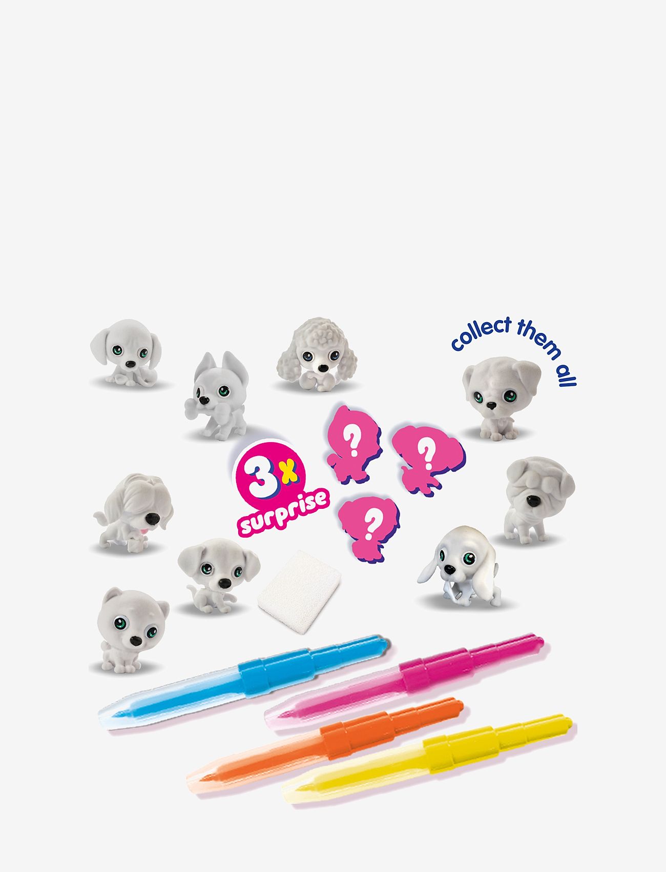 SES Creative - Blow Pens - Decorate 3 Puppies - käsitöökomplekt - multi - 2