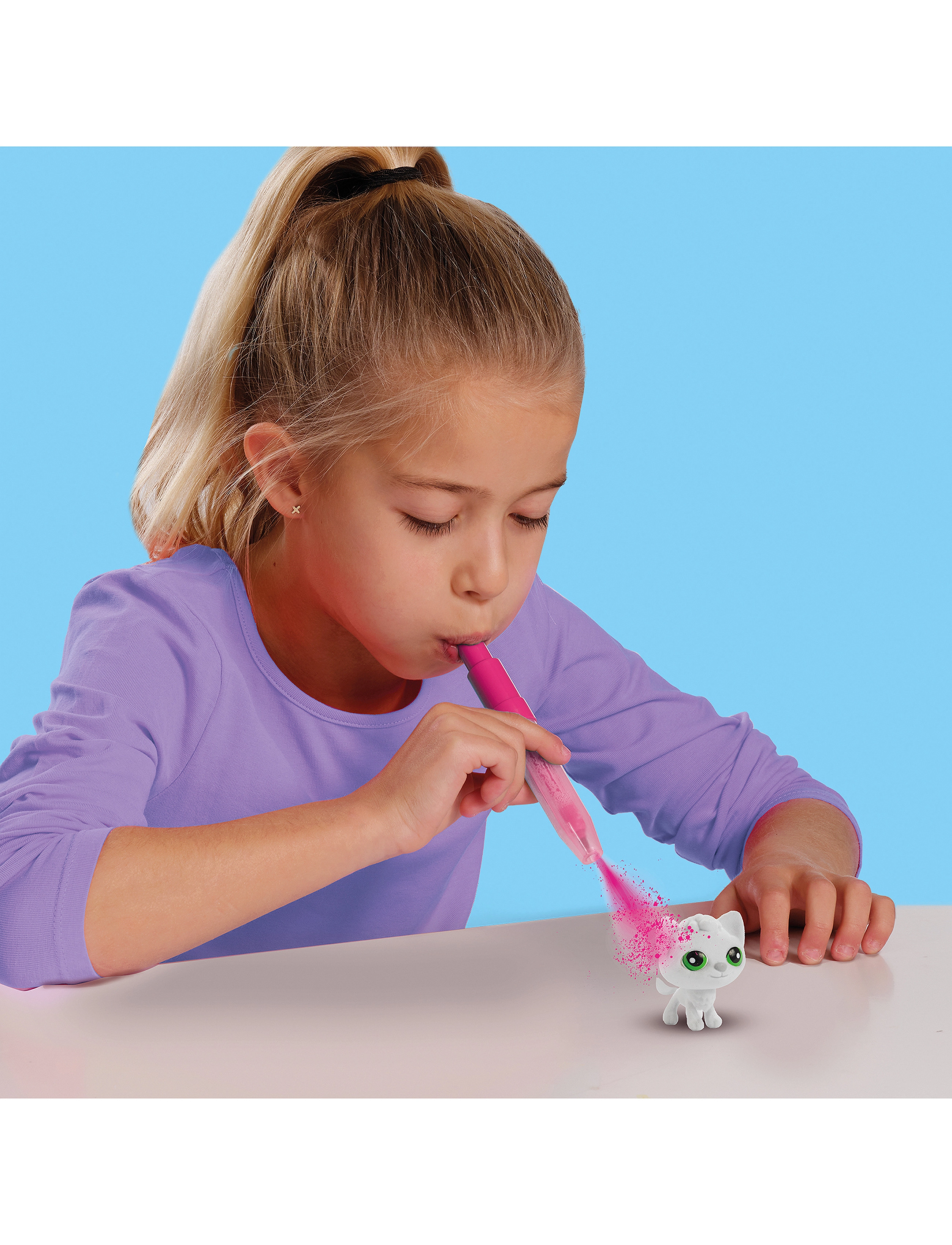 SES Creative Blow Pens - Decorate 3 Kittens, One Size, Multi/patterned, Håndværk > Håndværkssæt, Børn