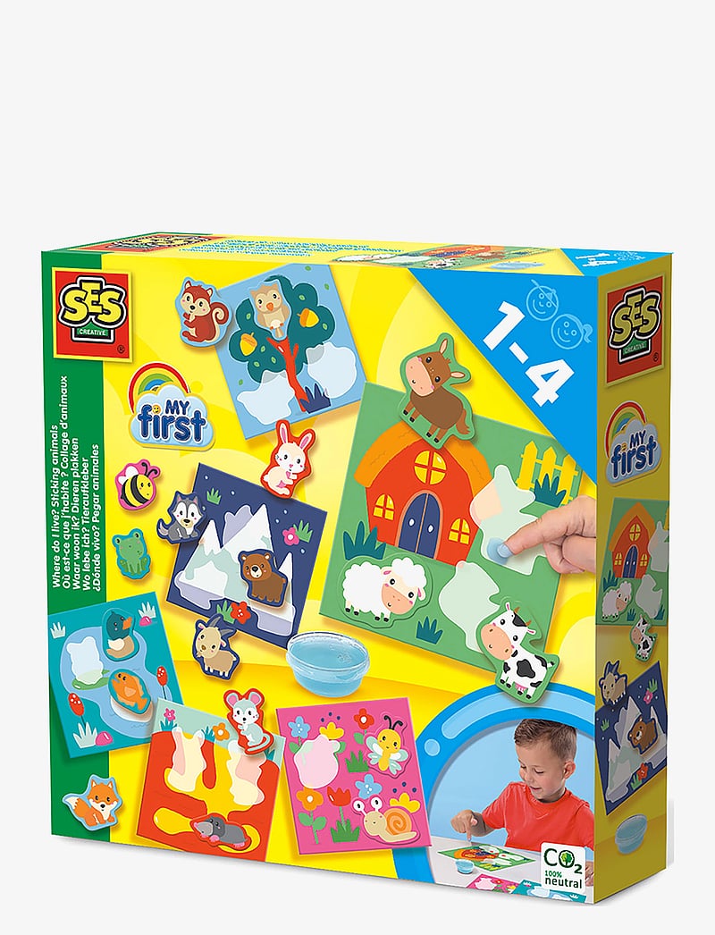 SES Creative - My first - Sticking Animals - Where do I live? - bastelset - multi - 0