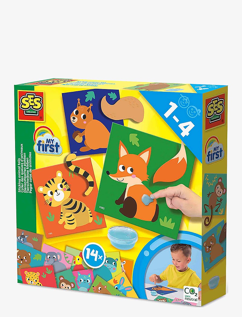 SES Creative - My first - Sticking Animal Tails - käsitöökomplekt - multi - 1