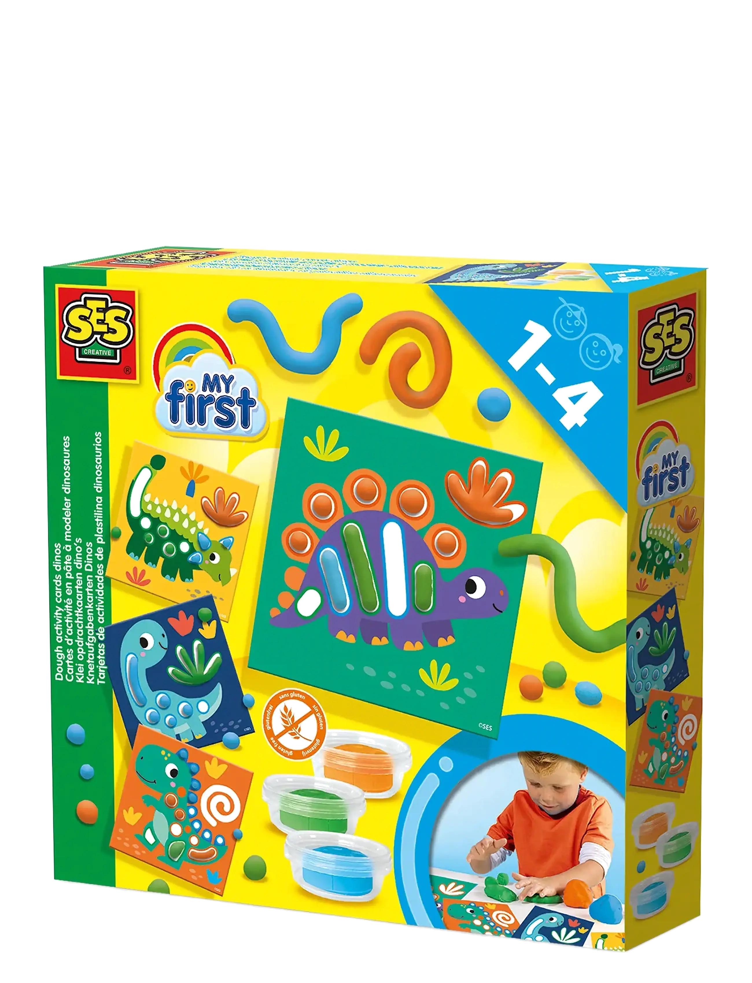 SES Creative My first - Dough - Dino Activity Cards - Spielzeug - MULTI / multi