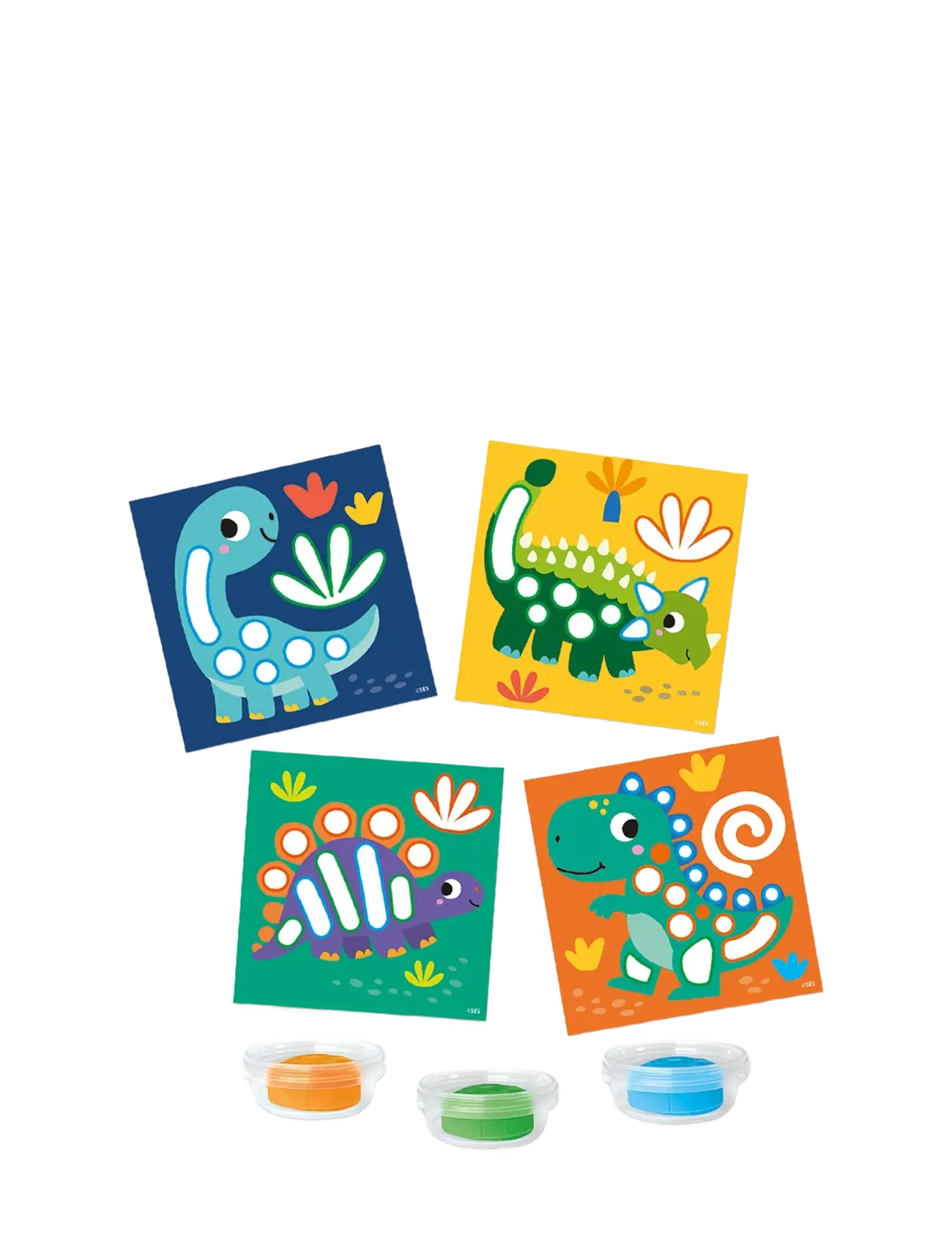 SES Creative - My first - Dough - Dino Activity Cards - modellervoks - multi - 2