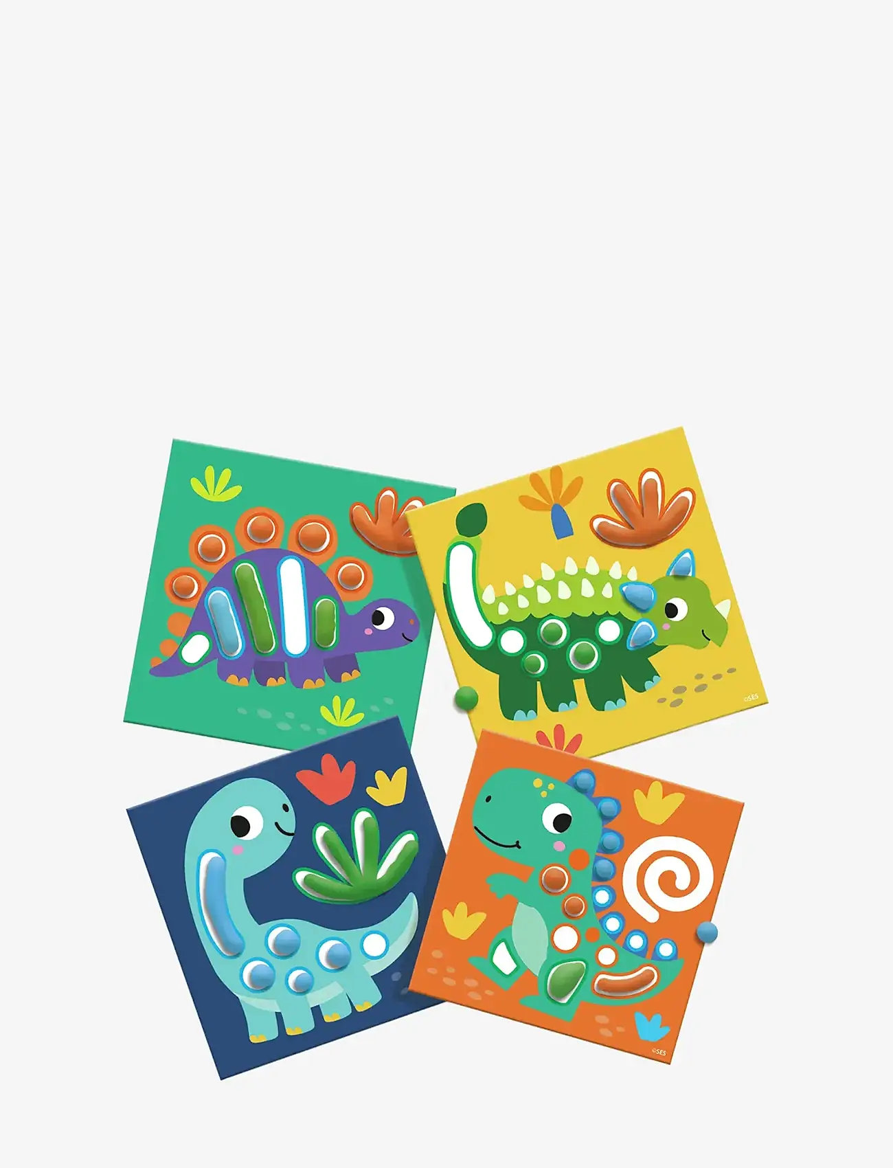 SES Creative - My first - Dough - Dino Activity Cards - modellervoks - multi - 3