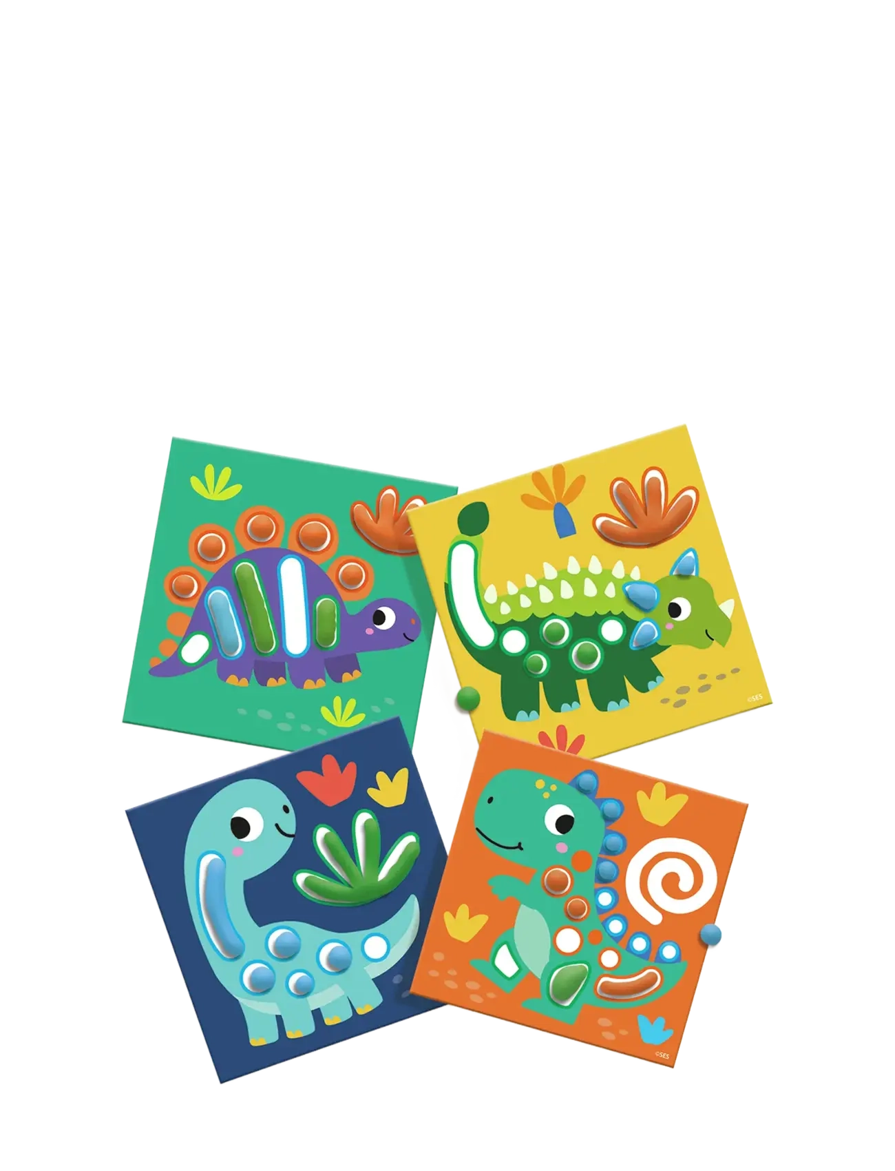 SES Creative - My first - Dough - Dino Activity Cards - modellervoks - multi - 3