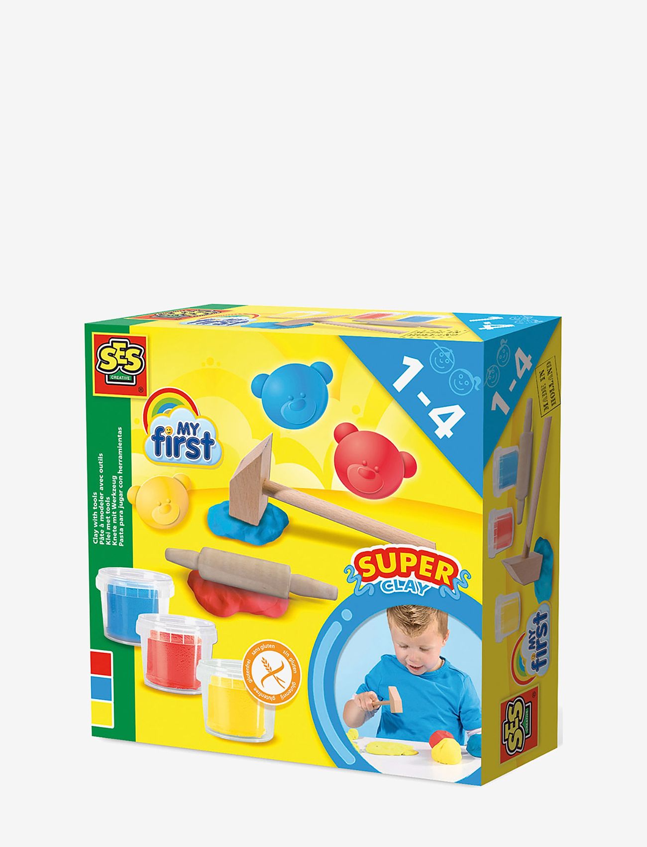 SES Creative - My First - Clay with tools 3x90gr - craft sets - multi - 1