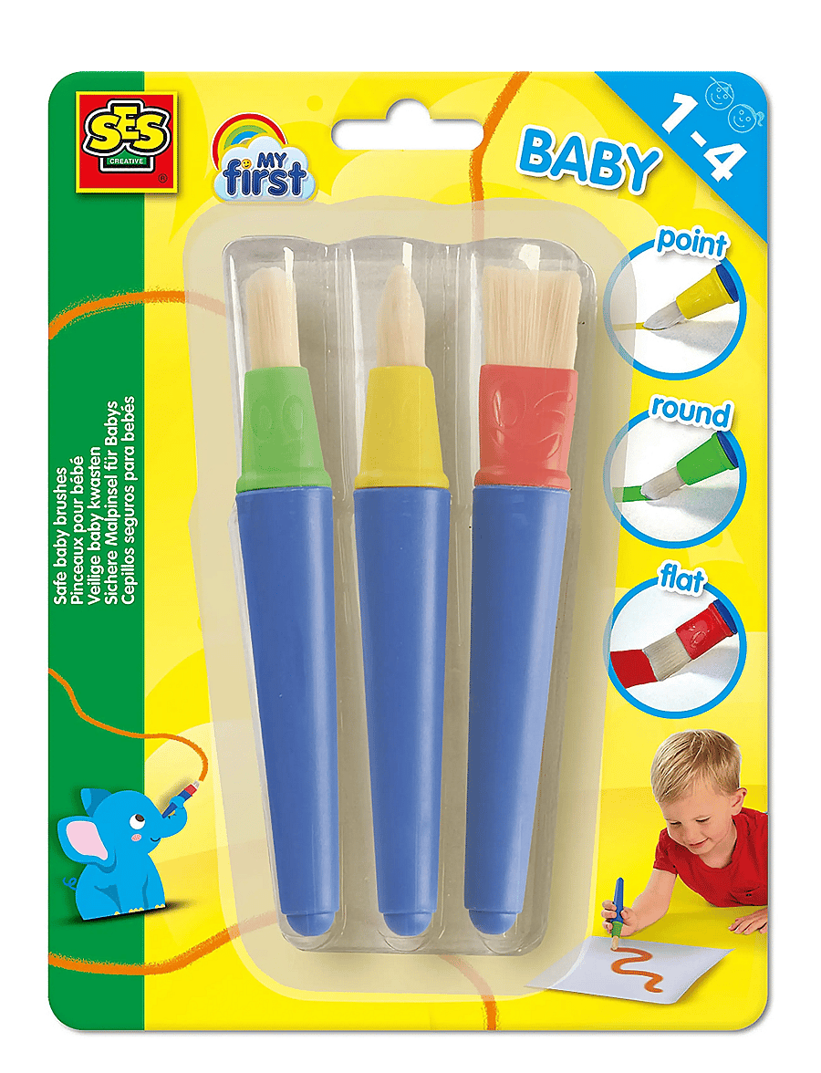SES Creative - My first - 3 Safe Baby Brushes - pliiatsid - multi - 1