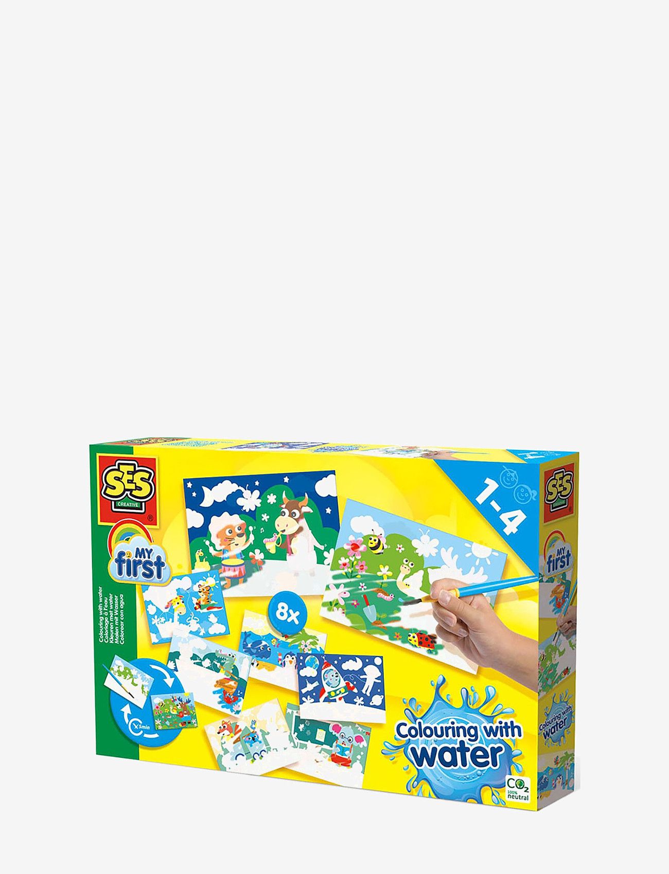 SES Creative - Colouring with water - Hidden animals Mega set - pysselset - multi - 0