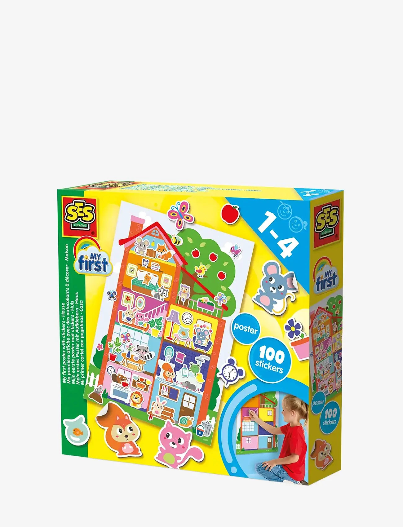SES Creative - My first - Poster with Stickers - House - aufkleber - multi - 1