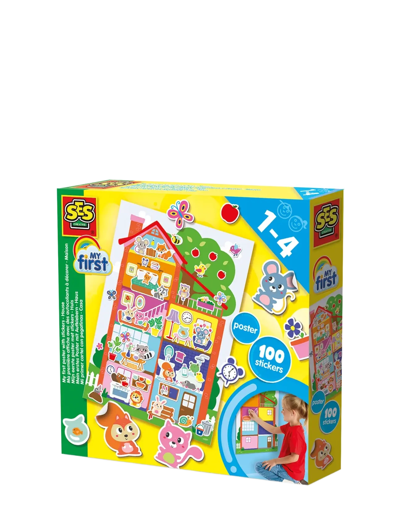 SES Creative My first - Poster with Stickers - House - 4 for 3 - MULTI / multi
