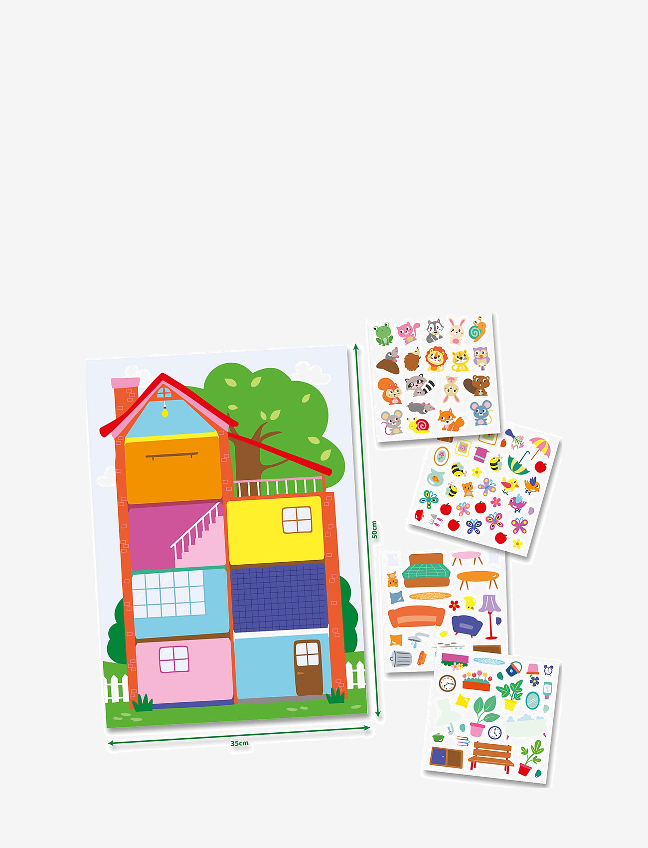 SES Creative - My first - Poster with Stickers - House - aufkleber - multi - 2