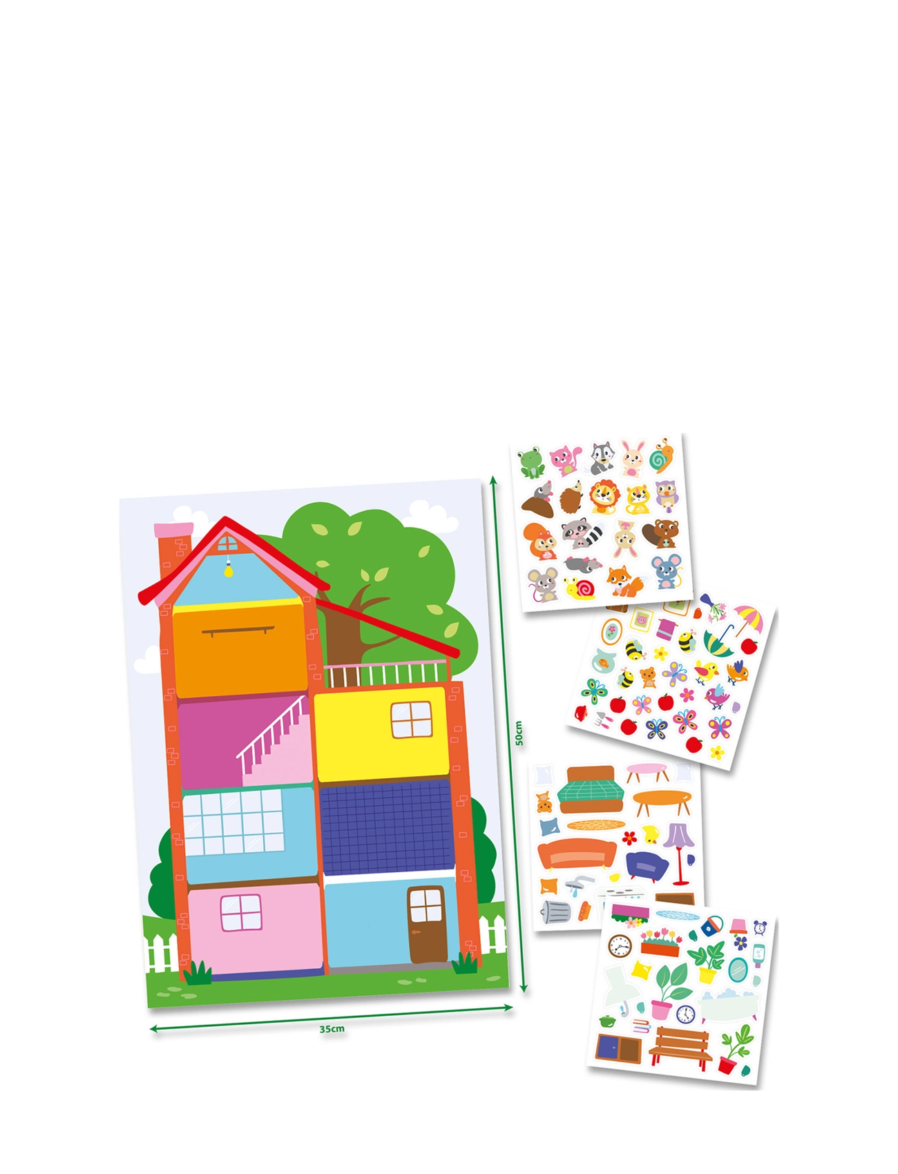 SES Creative - My first - Poster with Stickers - House - límmiðar - multi - 2
