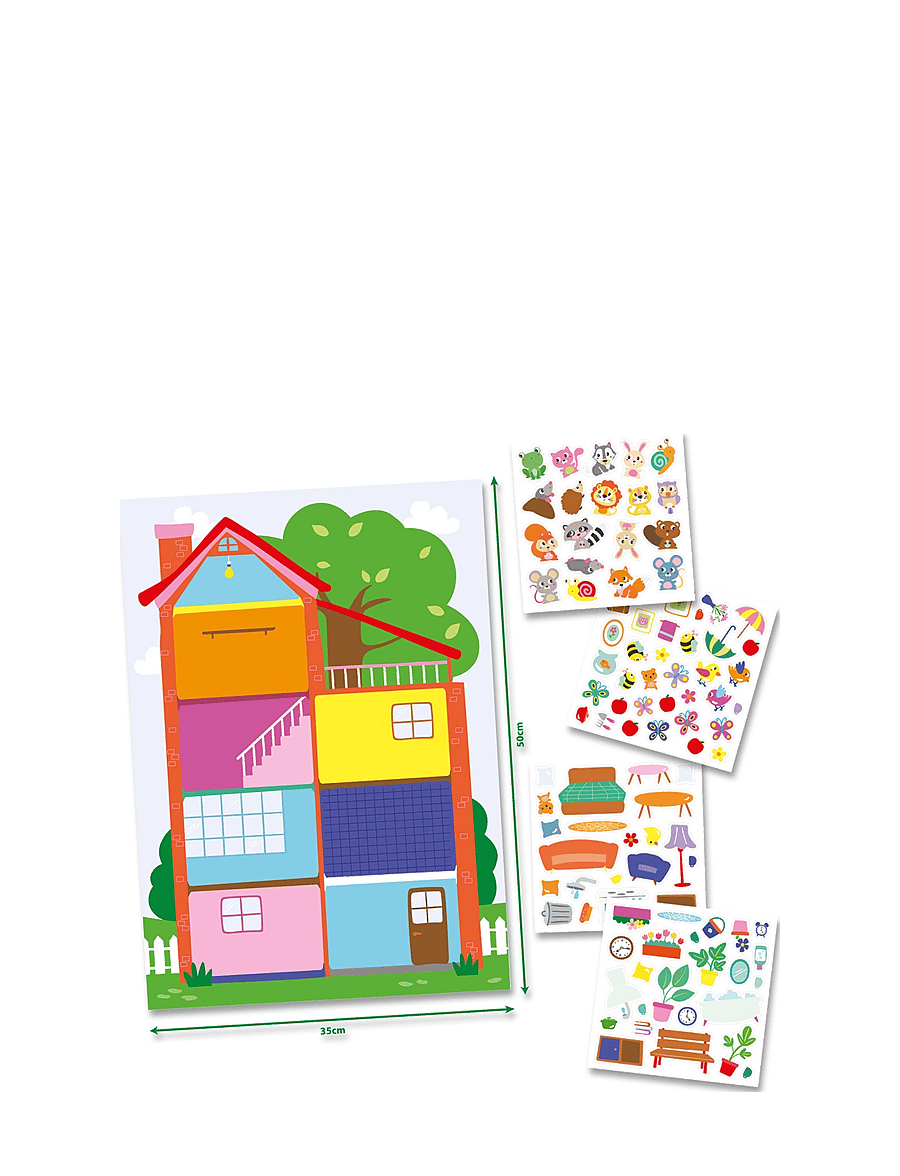 SES Creative - My first - Poster with Stickers - House - aufkleber - multi - 2