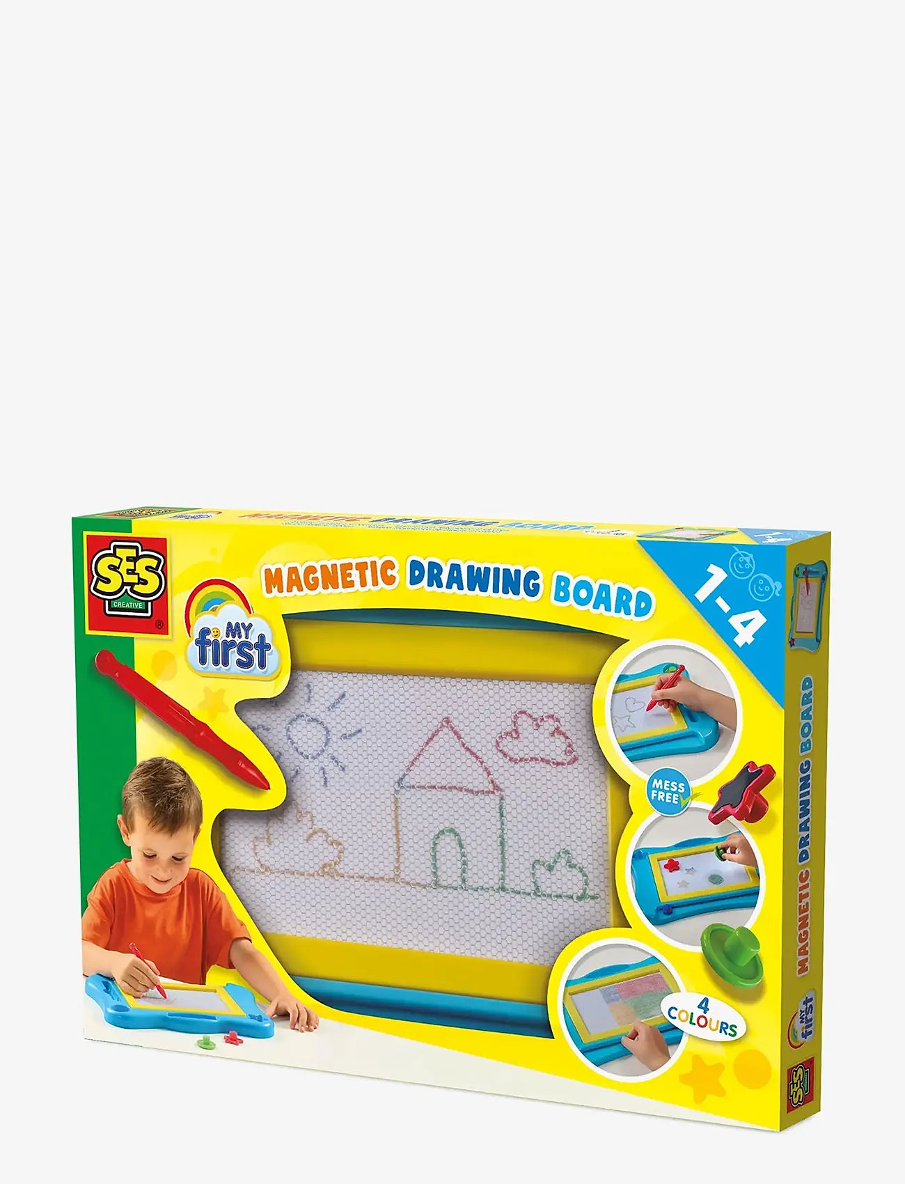 SES Creative - My First - Magnetic Drawing Board with Colours - tegnetavler - multi - 1